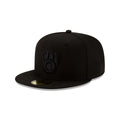 Milwaukee Brewers Black on Black 59FIFTY Fitted Hat