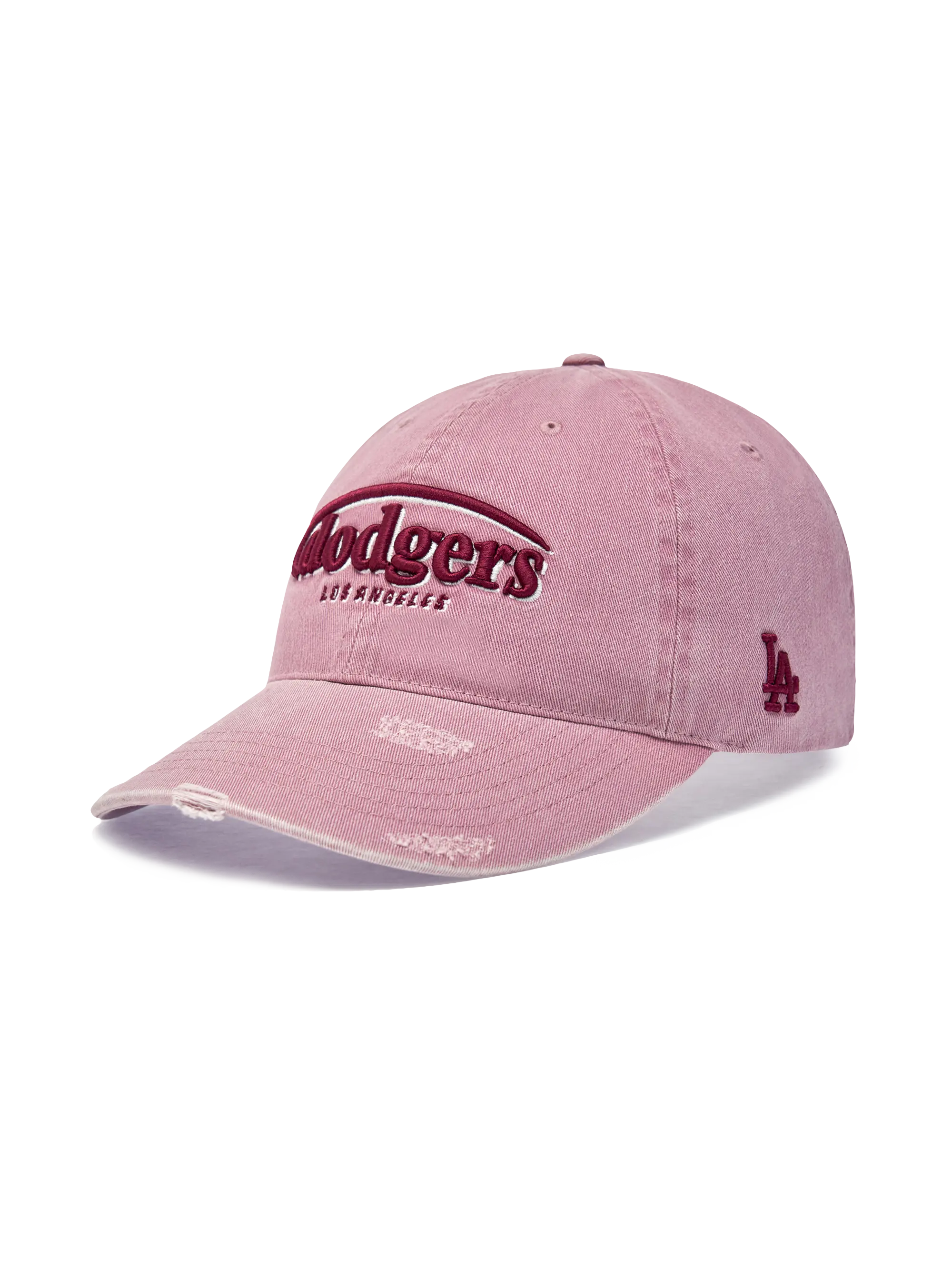 MLB Vintage Distressed Curve Logo Unstructured Ball Cap (5 type) (KARINA Wear)