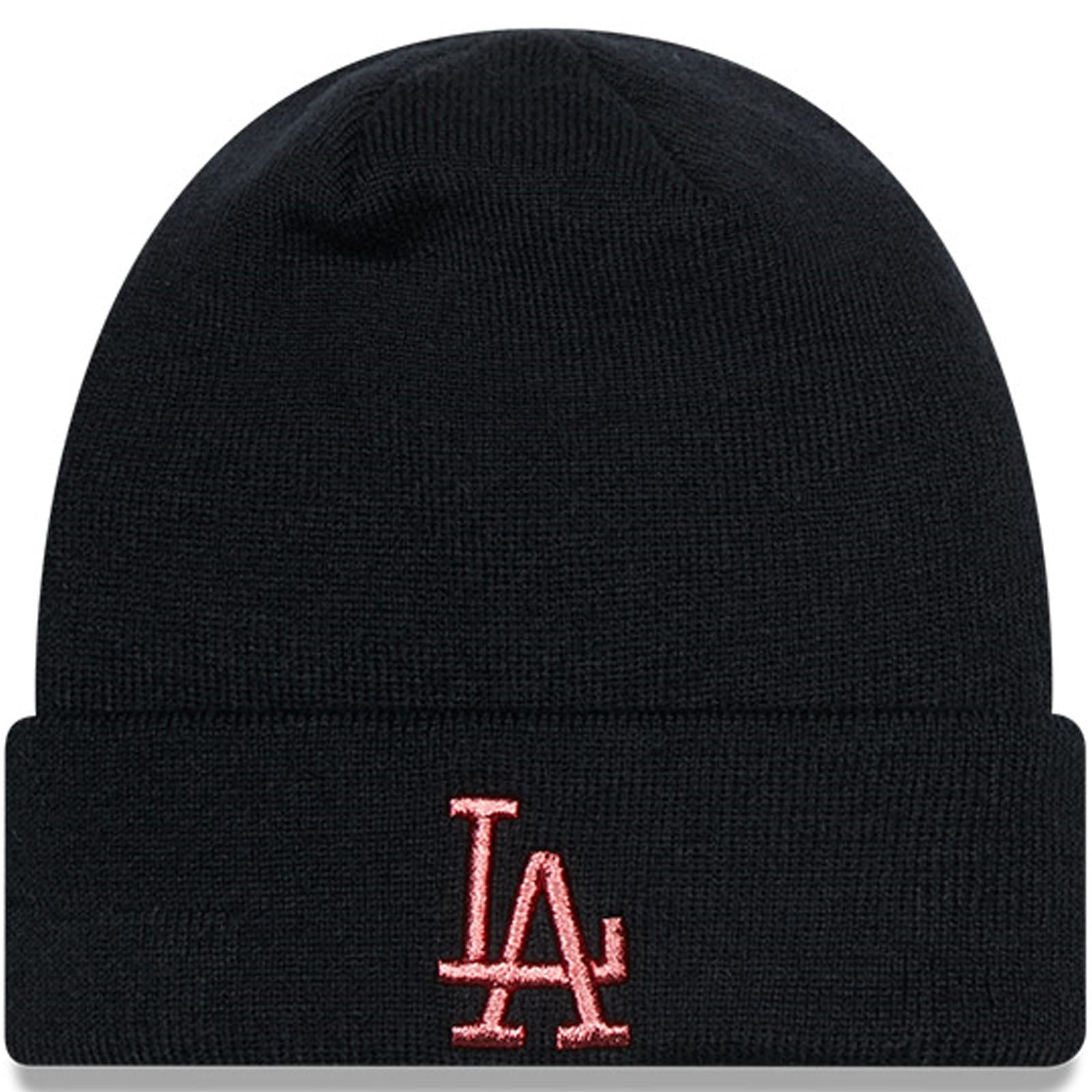 New Era Womens LA Dodgers MLB Cuffed Beanie - Black