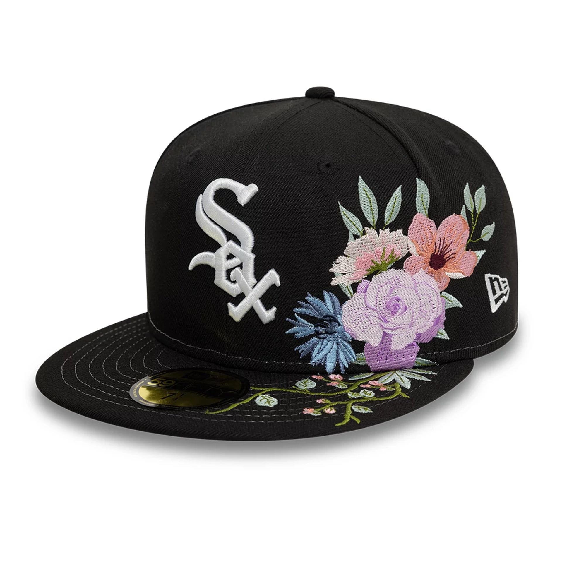 Chicago White Sox MLB Floral Black 59FIFTY Fitted Cap