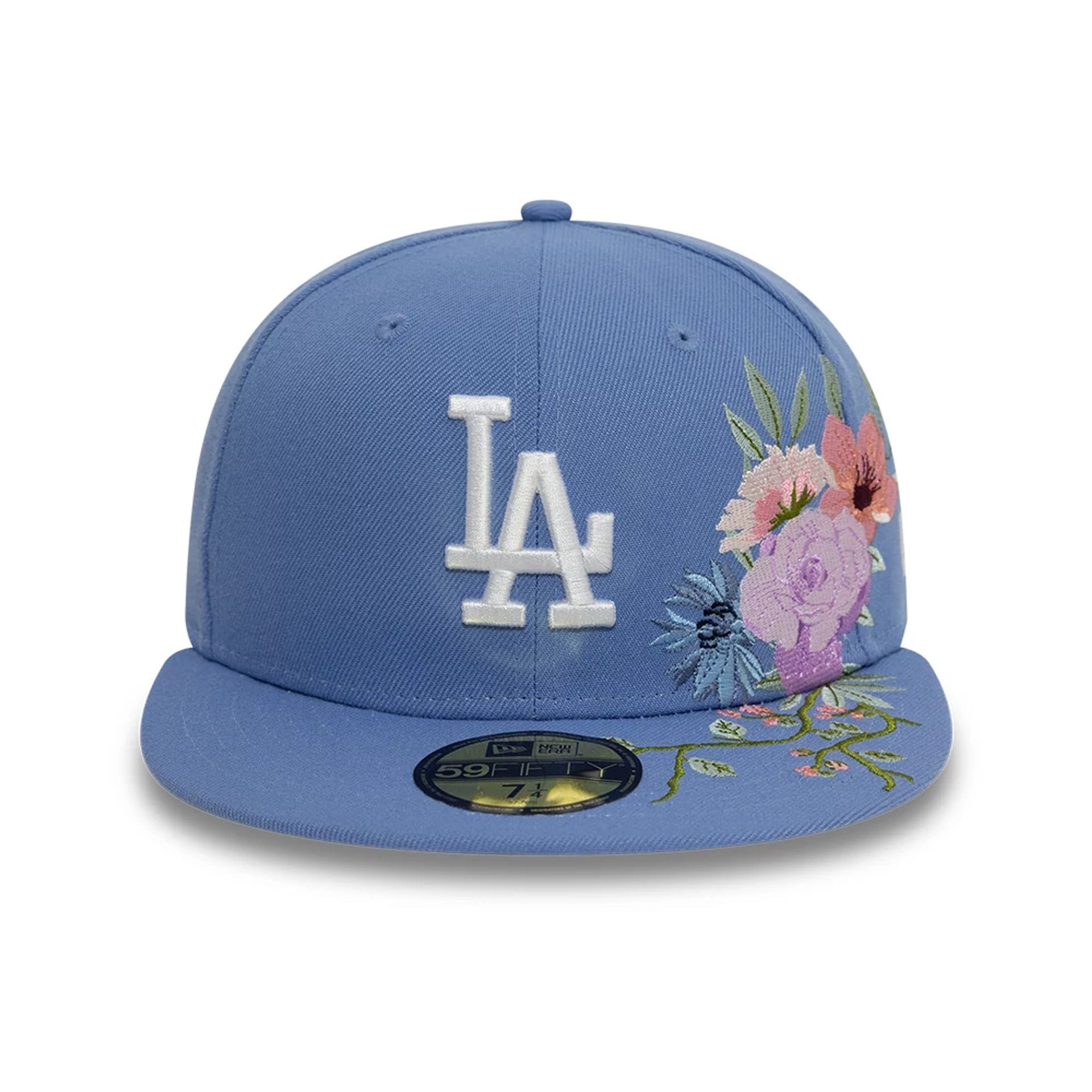 LA Dodgers MLB Floral Blue 59FIFTY Fitted Cap