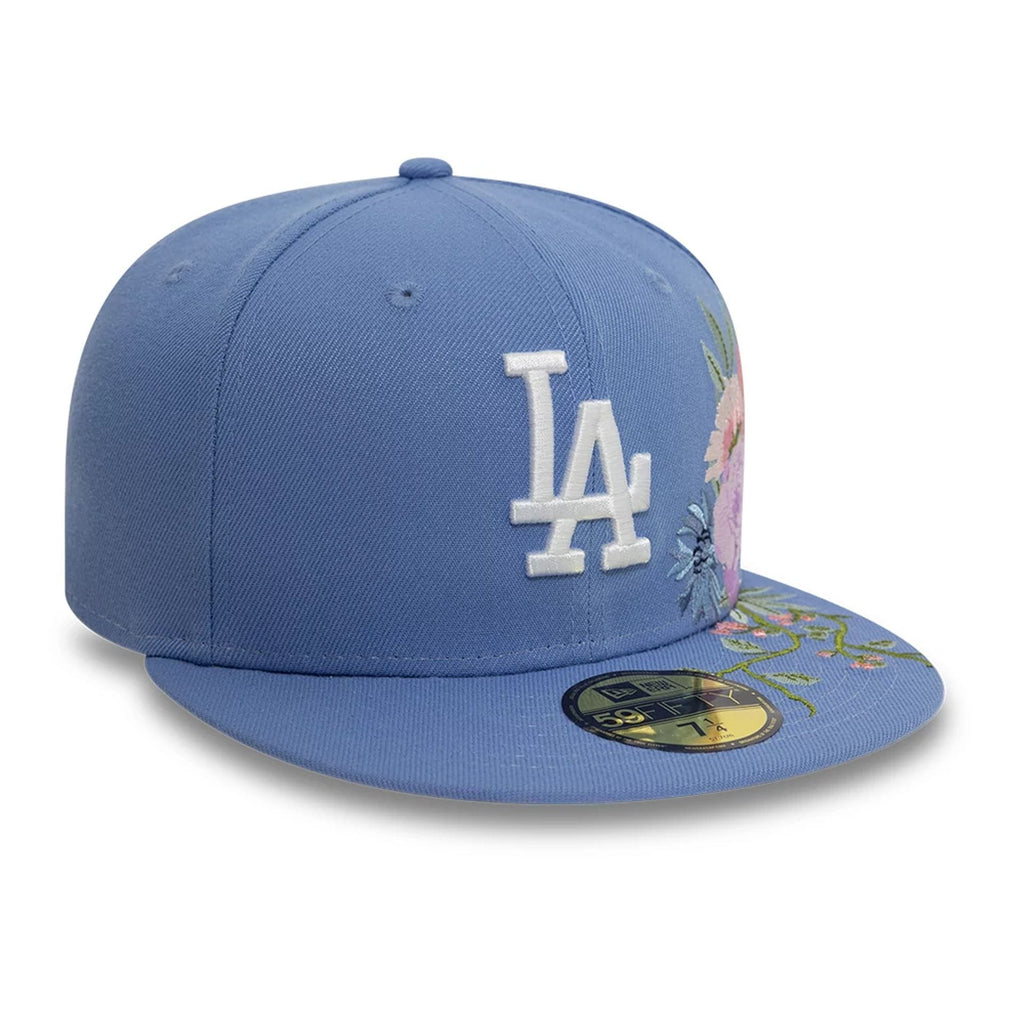 LA Dodgers MLB Floral Blue 59FIFTY Fitted Cap