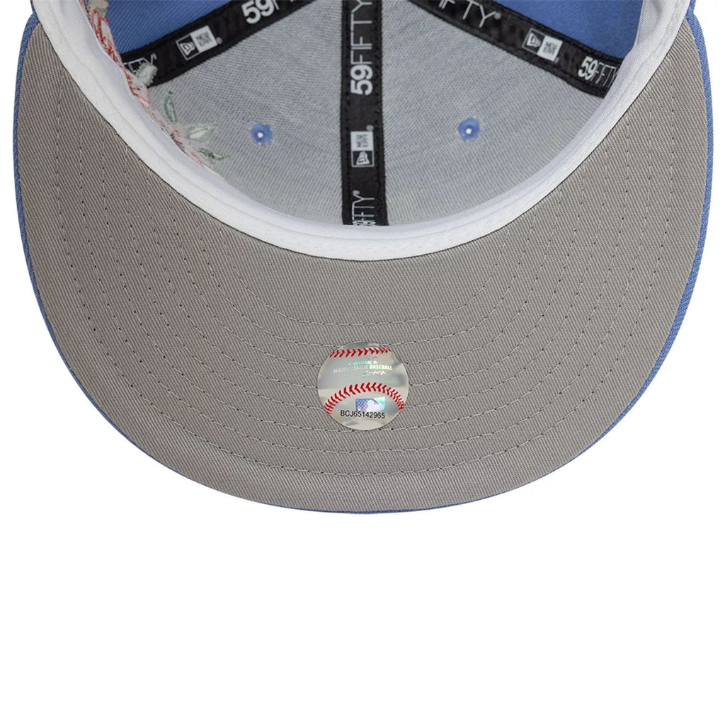 LA Dodgers MLB Floral Blue 59FIFTY Fitted Cap