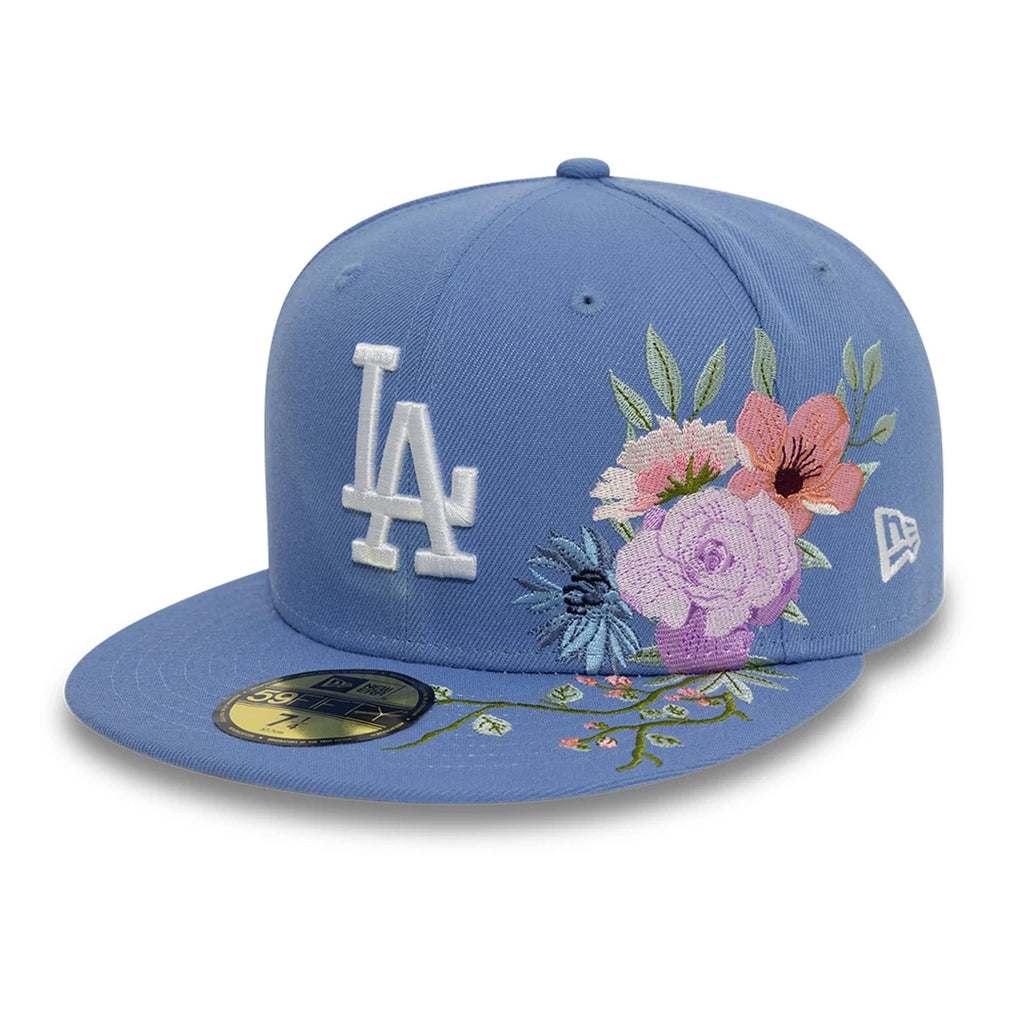 LA Dodgers MLB Floral Blue 59FIFTY Fitted Cap