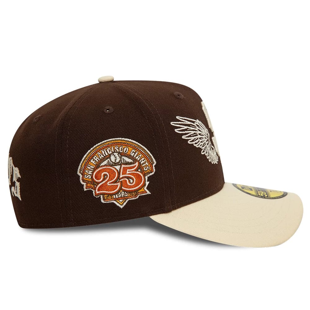 San Francisco Giants MLB Team Wings Dark Brown 59FIFTY Fitted Cap
