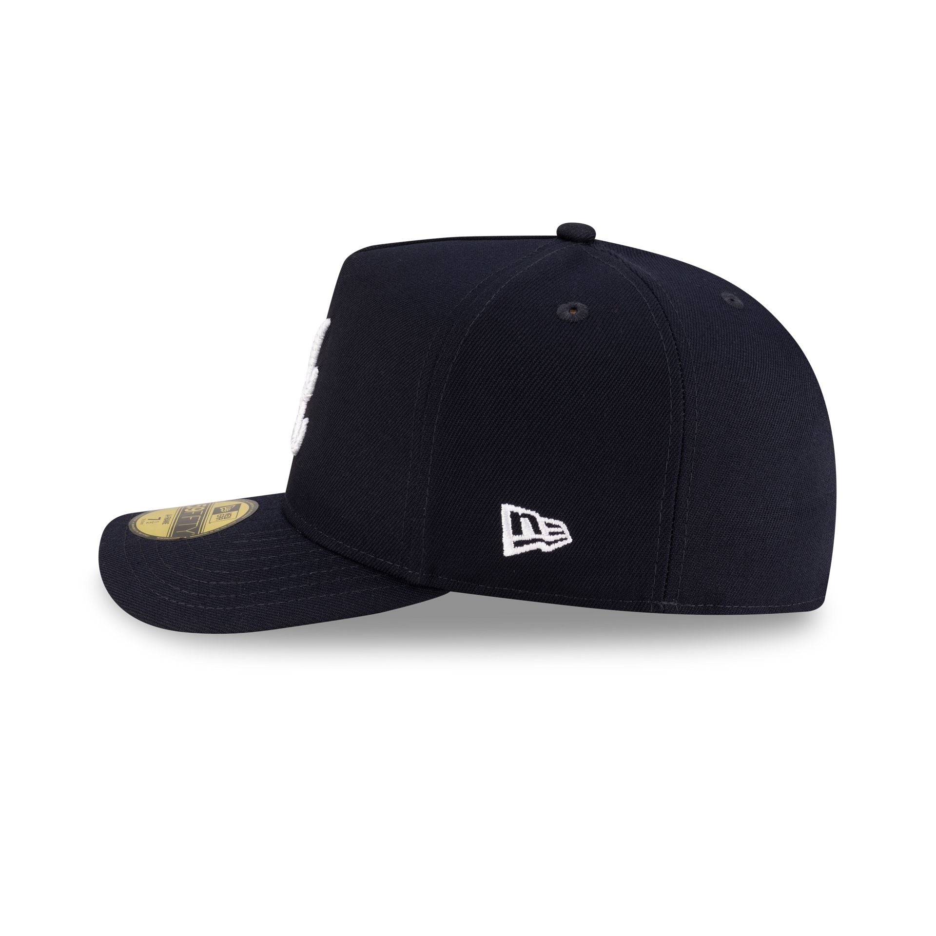 Atlanta Braves Script Safety Pin 59FIFTY A-Frame Fitted Hat