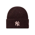 New York Yankees Womens MLB Dark Red Wide Cuff Knit Beanie Hat