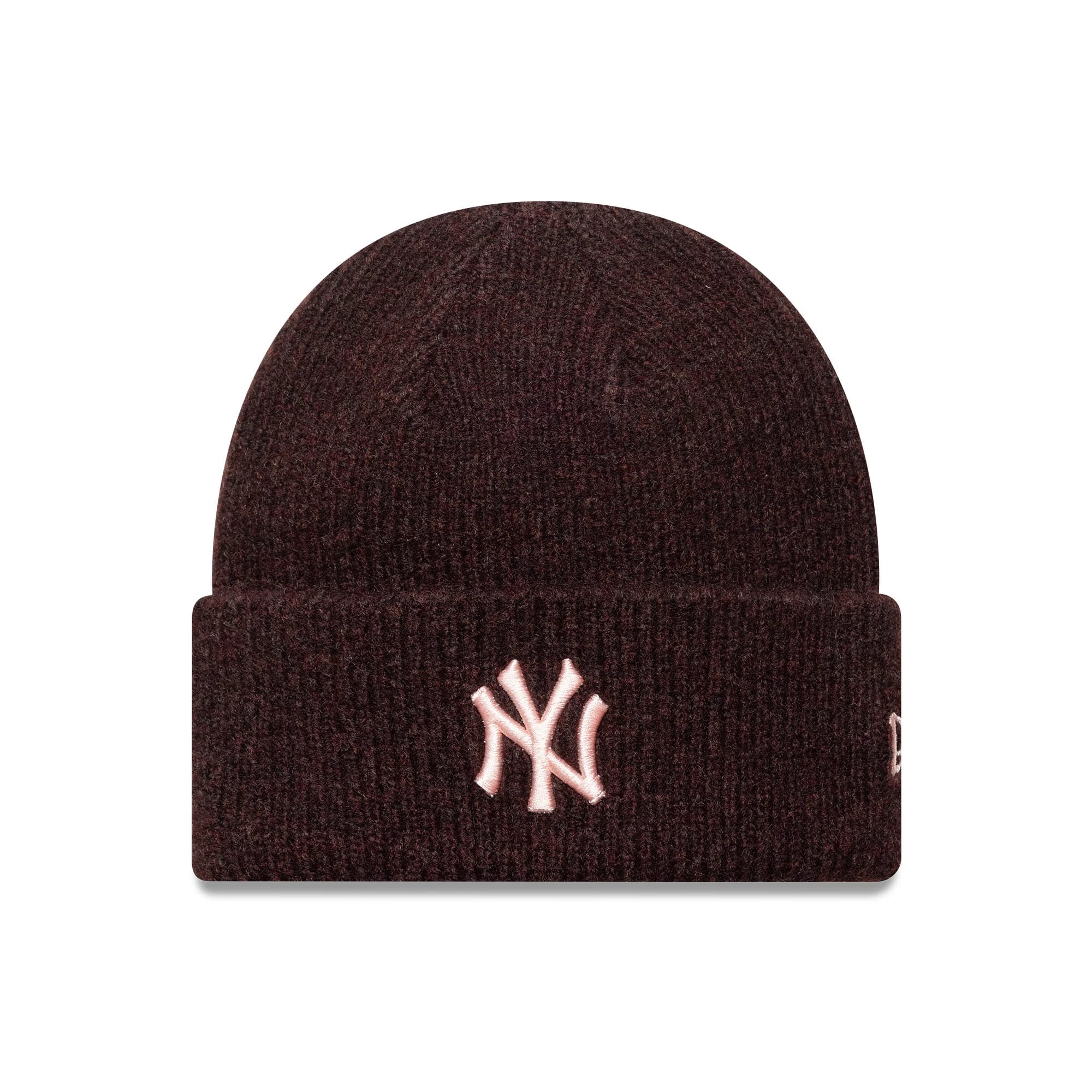 New York Yankees Womens MLB Dark Red Wide Cuff Knit Beanie Hat