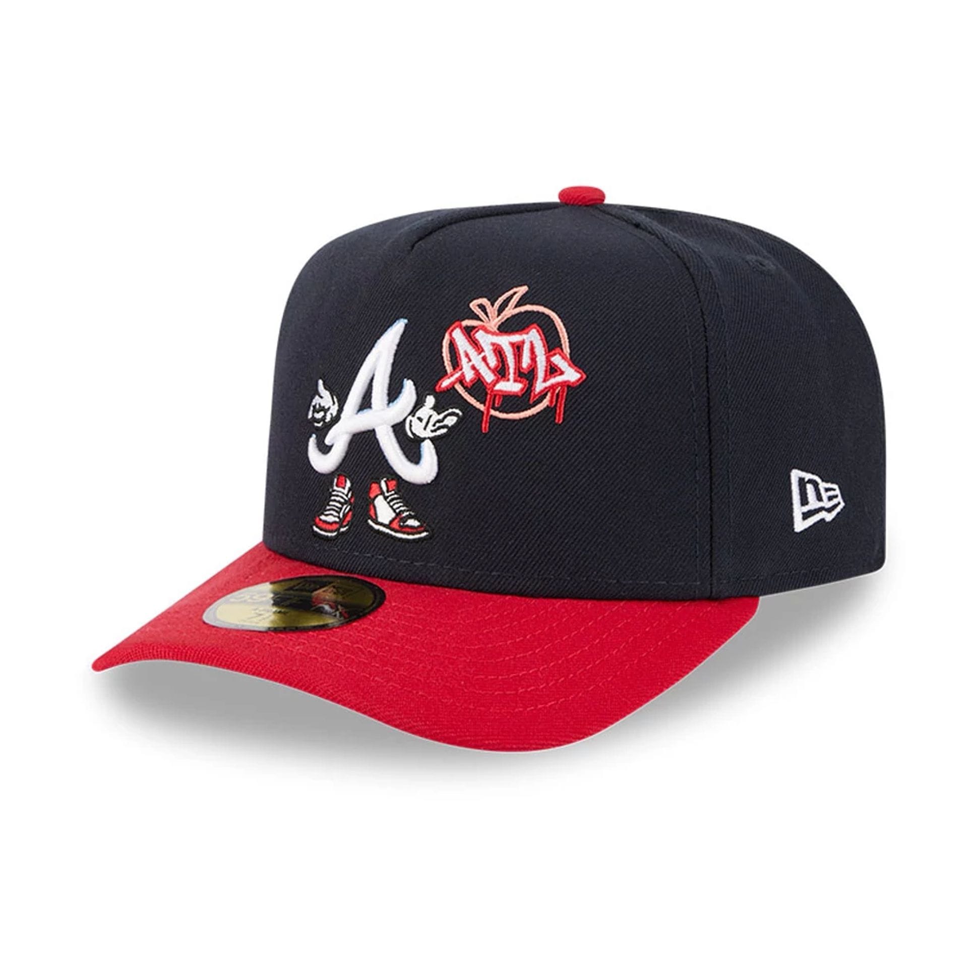 Atlanta Braves MLB Cartoon Navy 59FIFTY A-Frame Fitted Cap