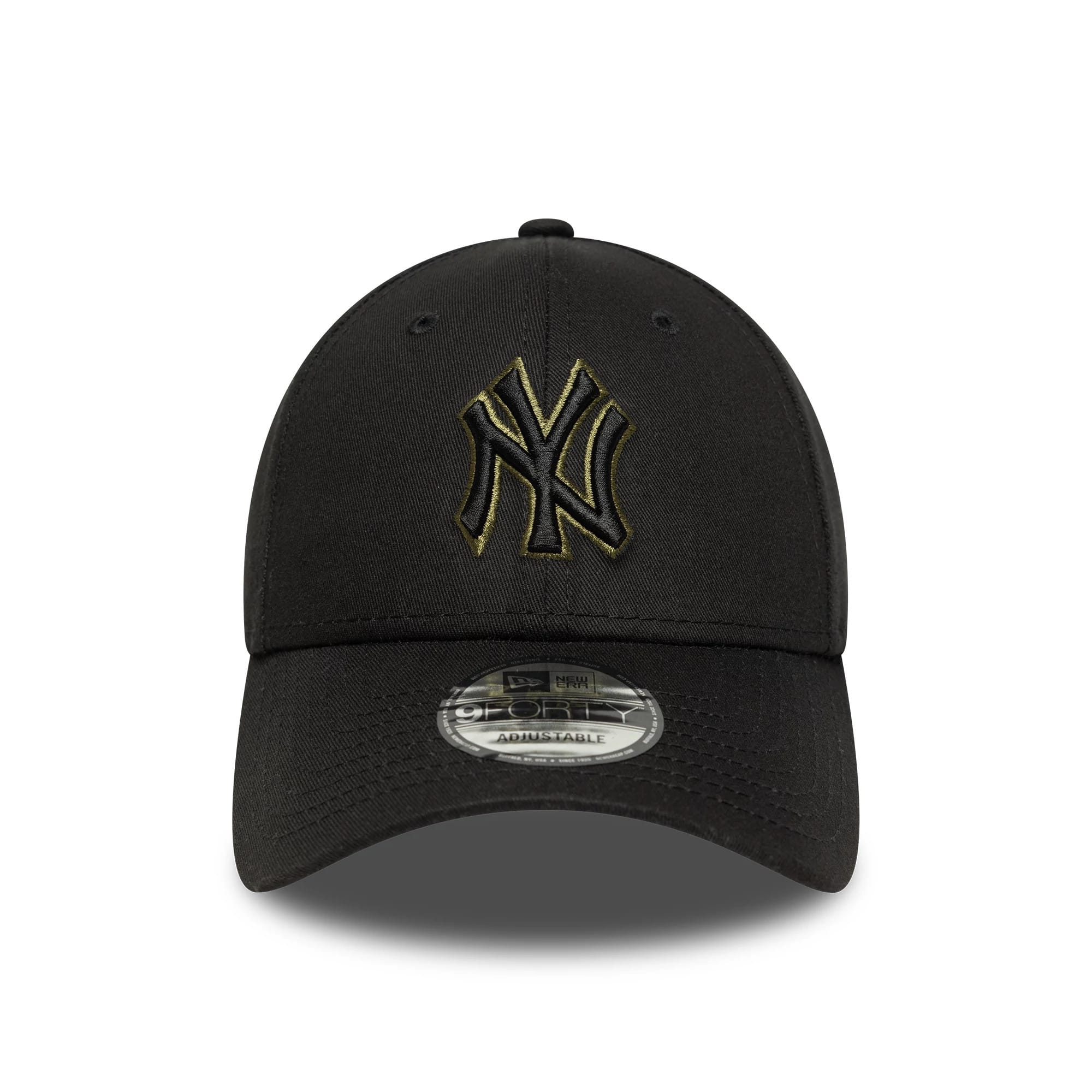 New York Yankees MLB Team Outline Black 9FORTY Adjustable Cap