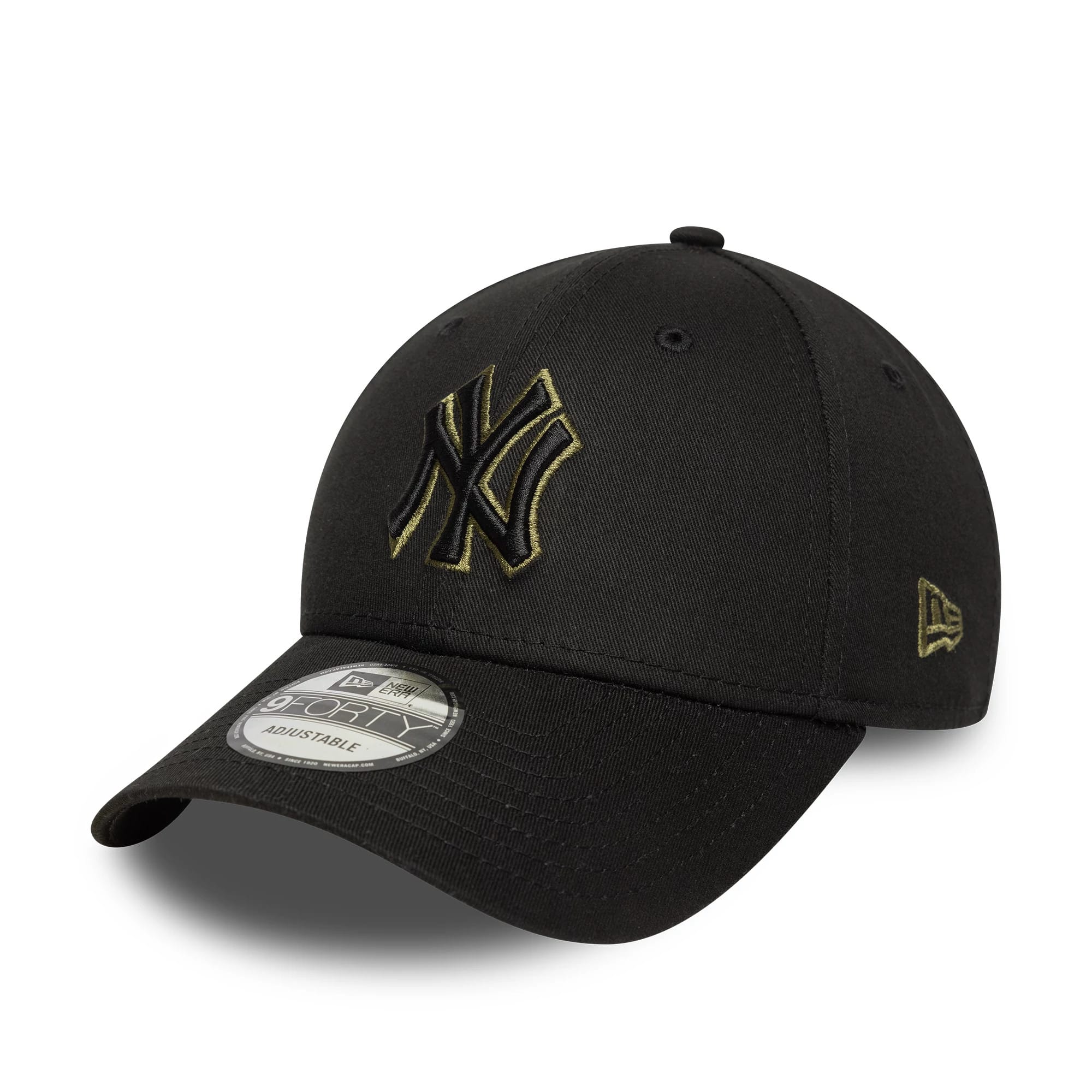 New York Yankees MLB Team Outline Black 9FORTY Adjustable Cap