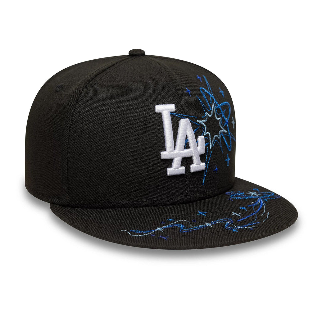 LA Dodgers MLB Zodiac Black 59FIFTY Fitted Cap