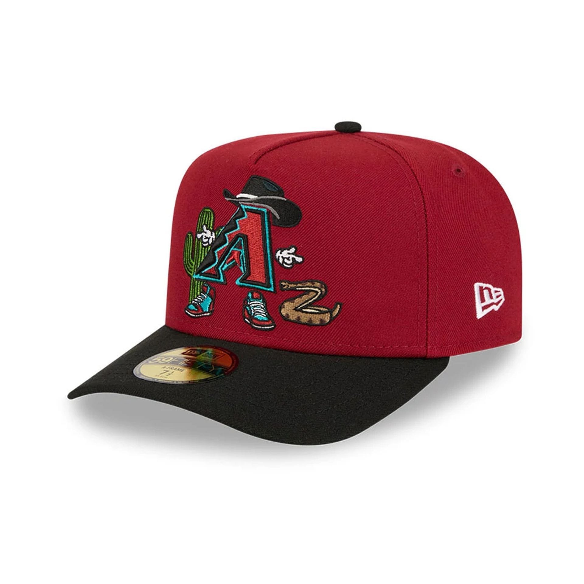Arizona Diamondbacks MLB Cartoon Dark Red 59FIFTY A-Frame Fitted Cap