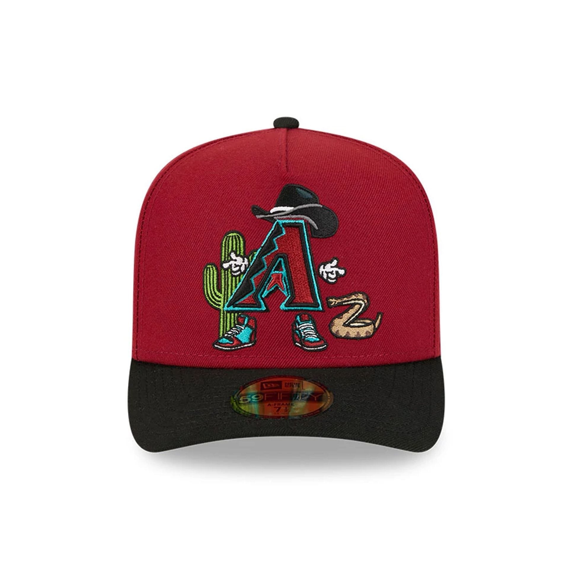 Arizona Diamondbacks MLB Cartoon Dark Red 59FIFTY A-Frame Fitted Cap