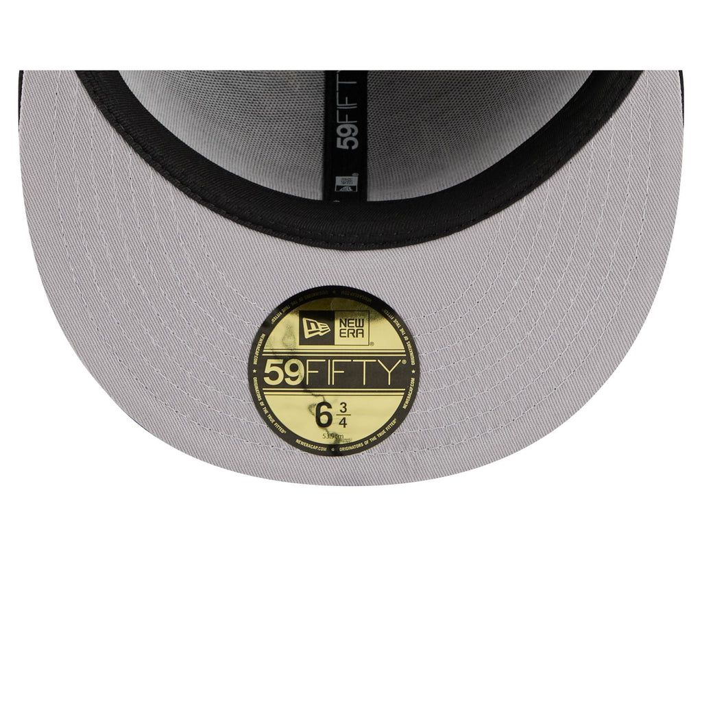 MLB All Over Logo Black 59FIFTY Fitted Hat