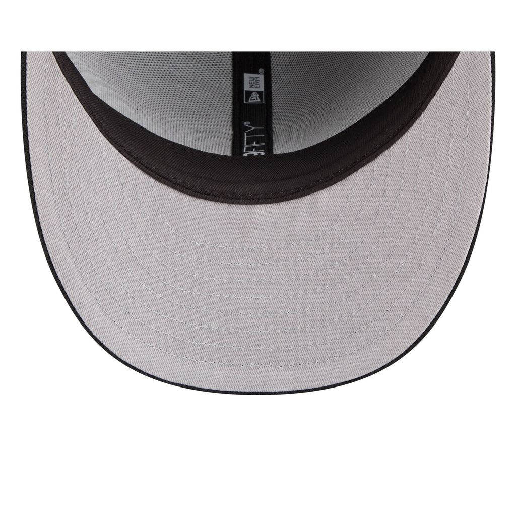 Atlanta Braves Black Pre-Curve 59FIFTY Fitted Hat