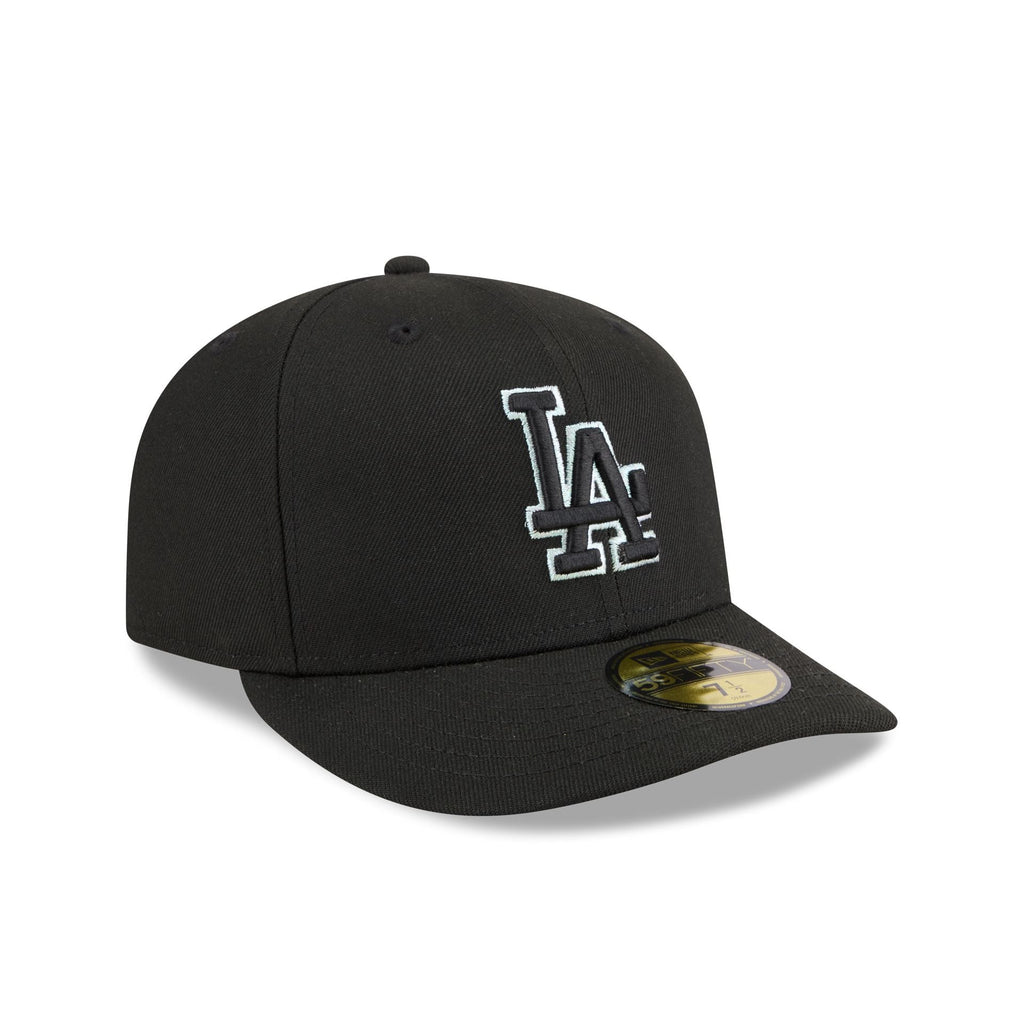 Los Angeles Dodgers Black Pre-Curve 59FIFTY Fitted Hat