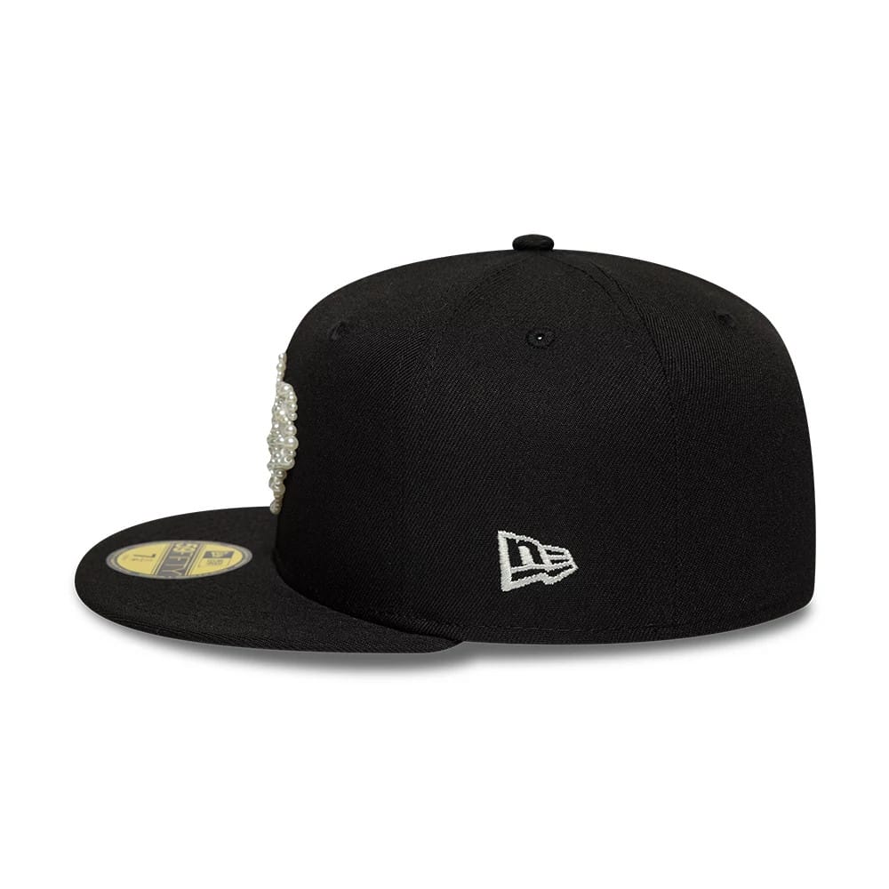Oakland Athletics MLB Faux Pearl Black 59FIFTY Fitted Cap