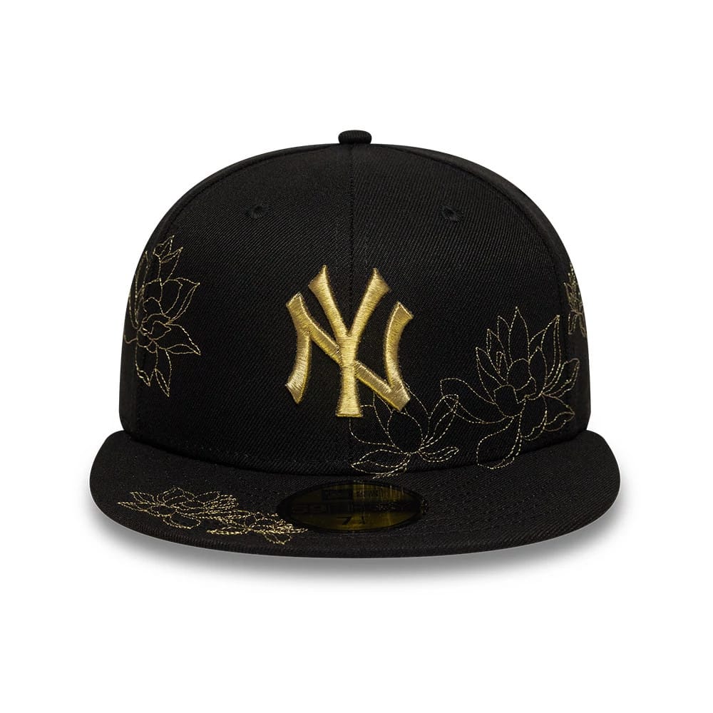New York Yankees MLB Floral Black 59FIFTY Fitted Cap