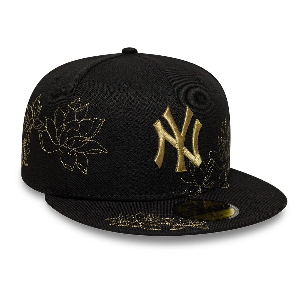 New York Yankees MLB Floral Black 59FIFTY Fitted Cap