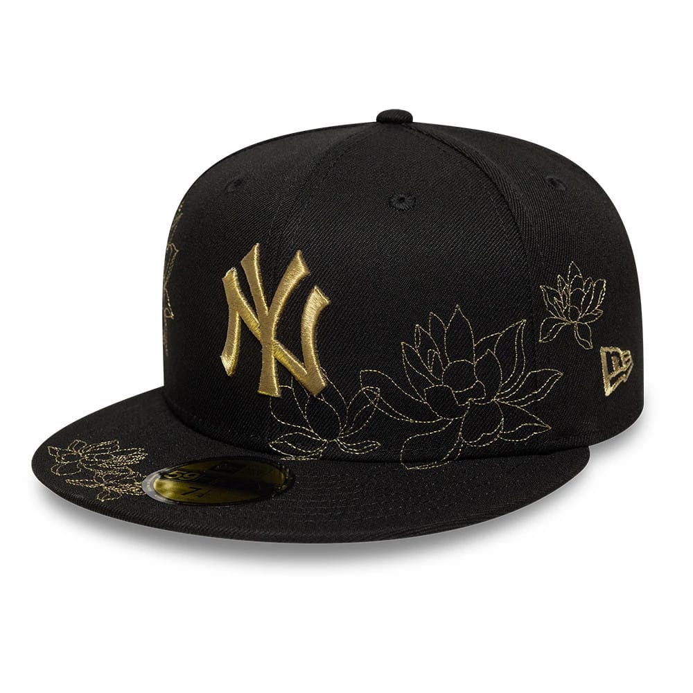 New York Yankees MLB Floral Black 59FIFTY Fitted Cap