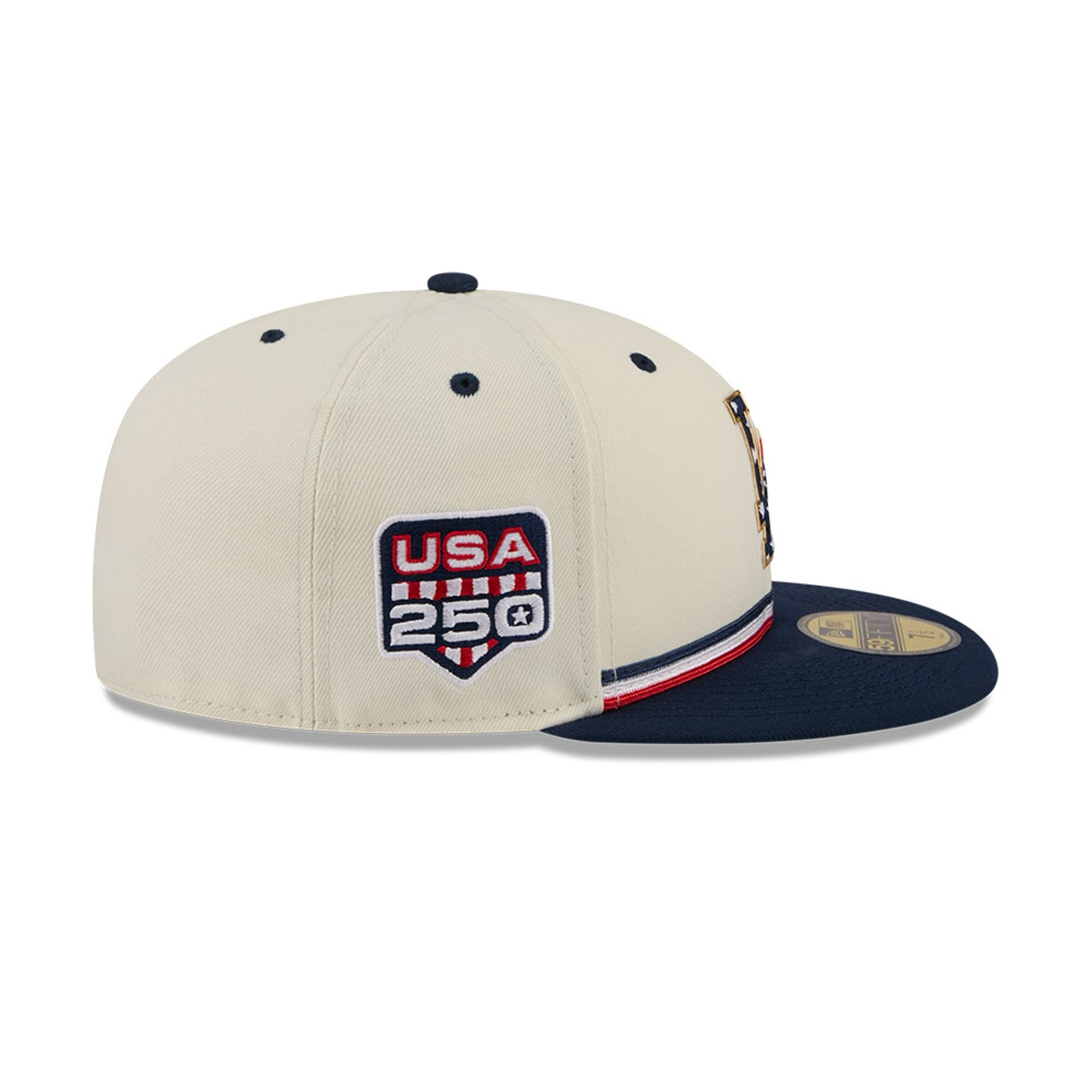 LA Dodgers MLB 4th Of July 2026 Cream 59FIFTY Fitted Cap