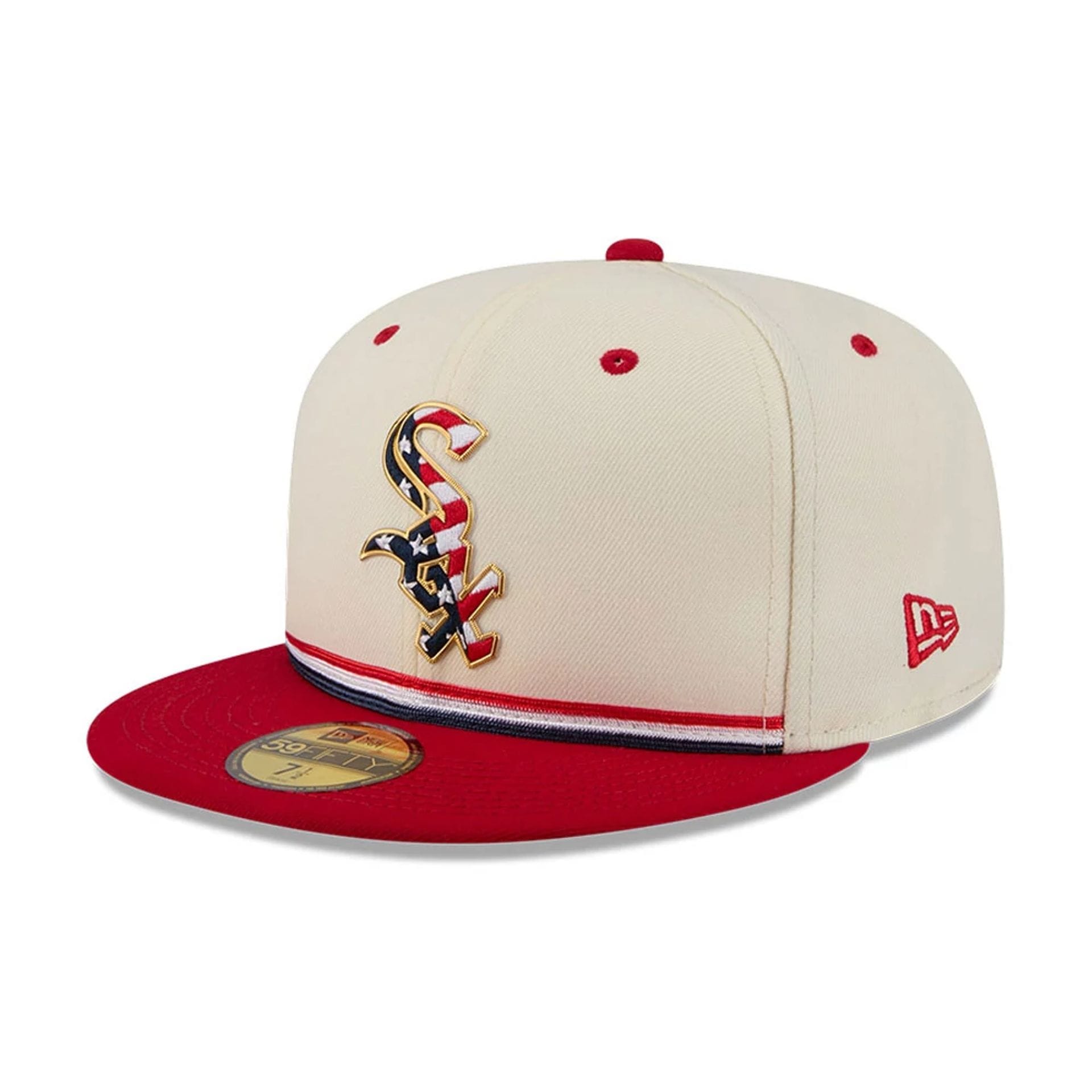 Chicago White Sox MLB 4th Of July 2026 Cream 59FIFTY Fitted Cap