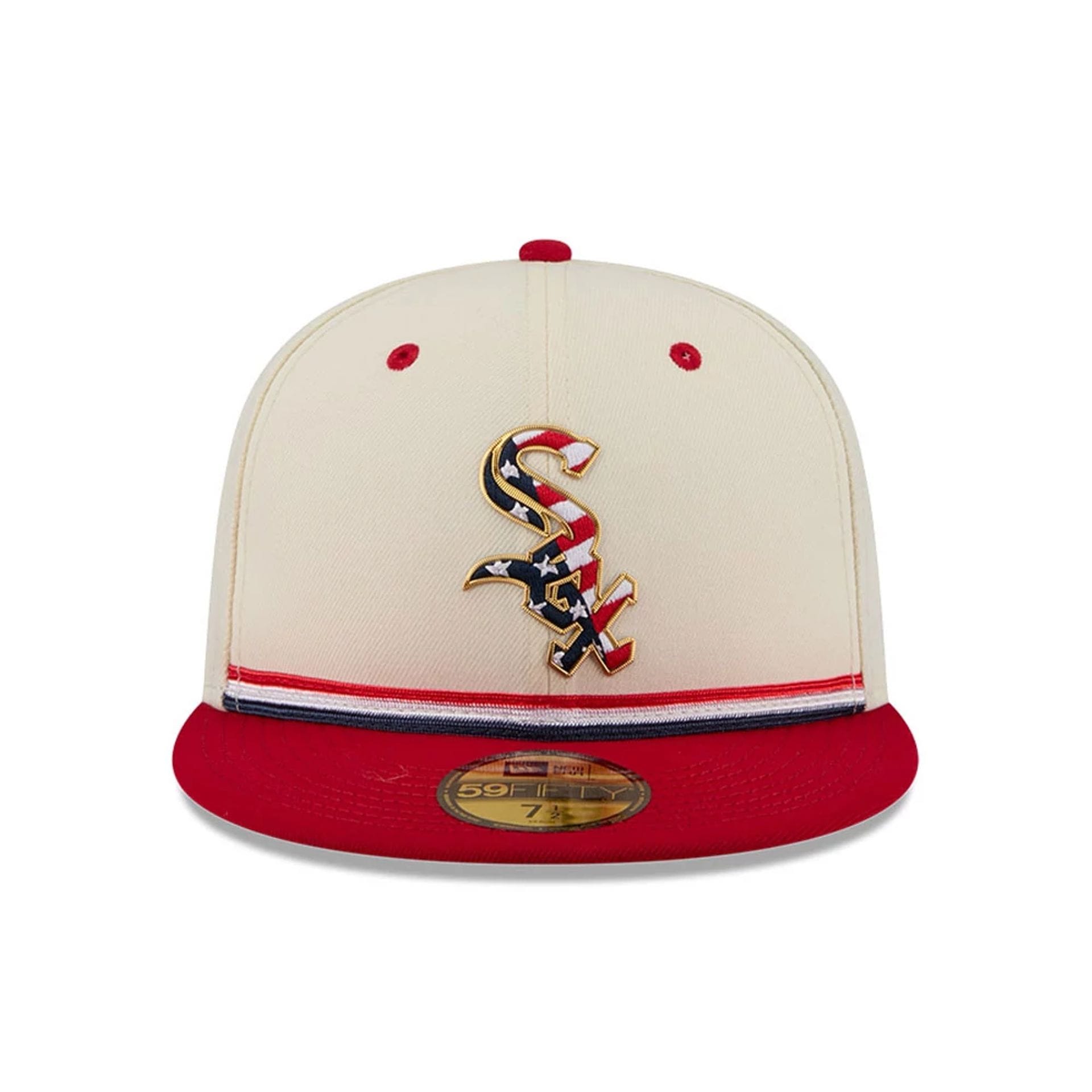 Chicago White Sox MLB 4th Of July 2026 Cream 59FIFTY Fitted Cap
