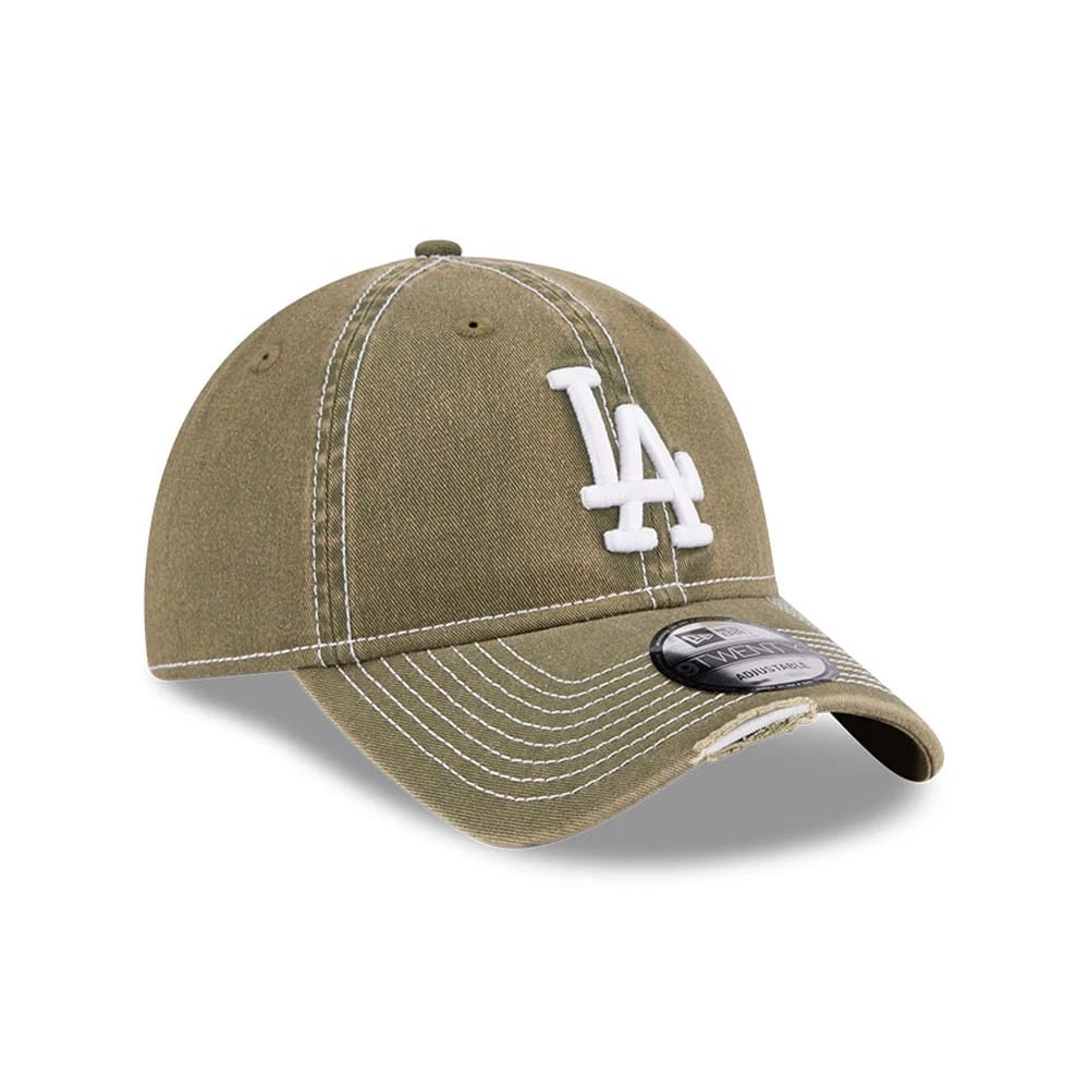 LA Dodgers MLB Stencil Distressed Green 9TWENTY Adjustable Cap
