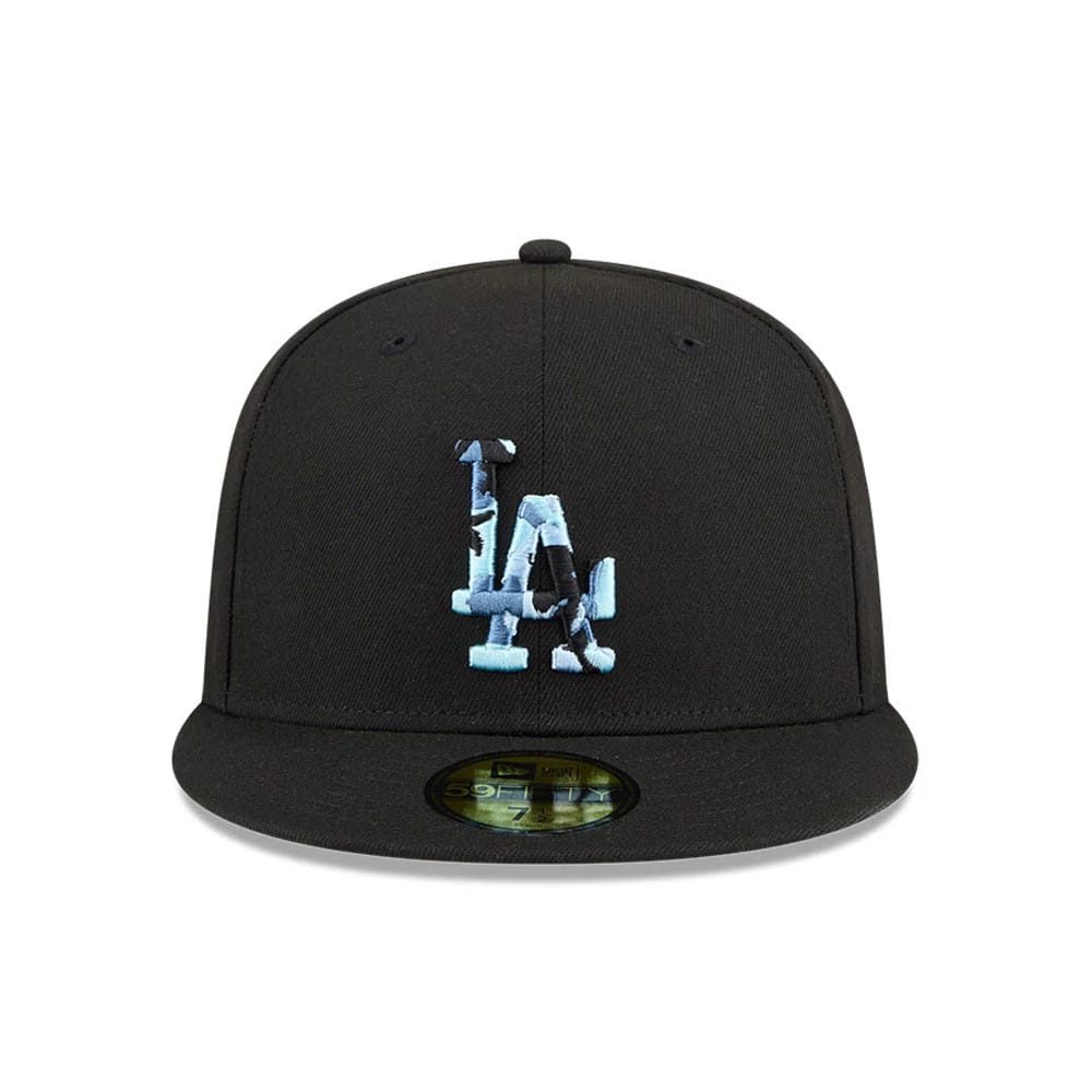 LA Dodgers MLB Camo Infill Black 59FIFTY Fitted Cap