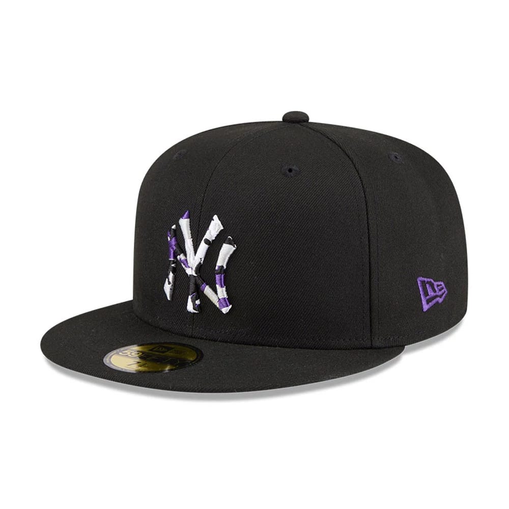 New York Yankees MLB Camo Infill Black 59FIFTY Fitted Cap