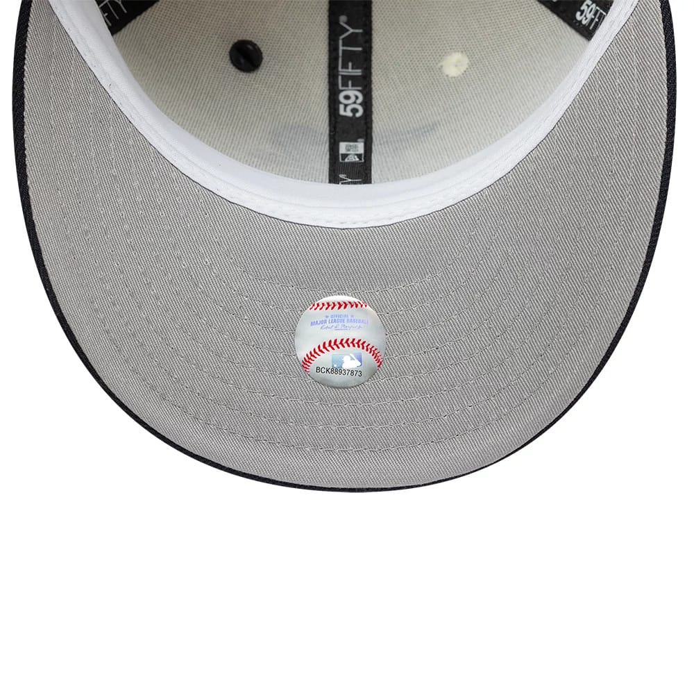 Texas Rangers MLB Pin Cream & Navy 59FIFTY Fitted Cap