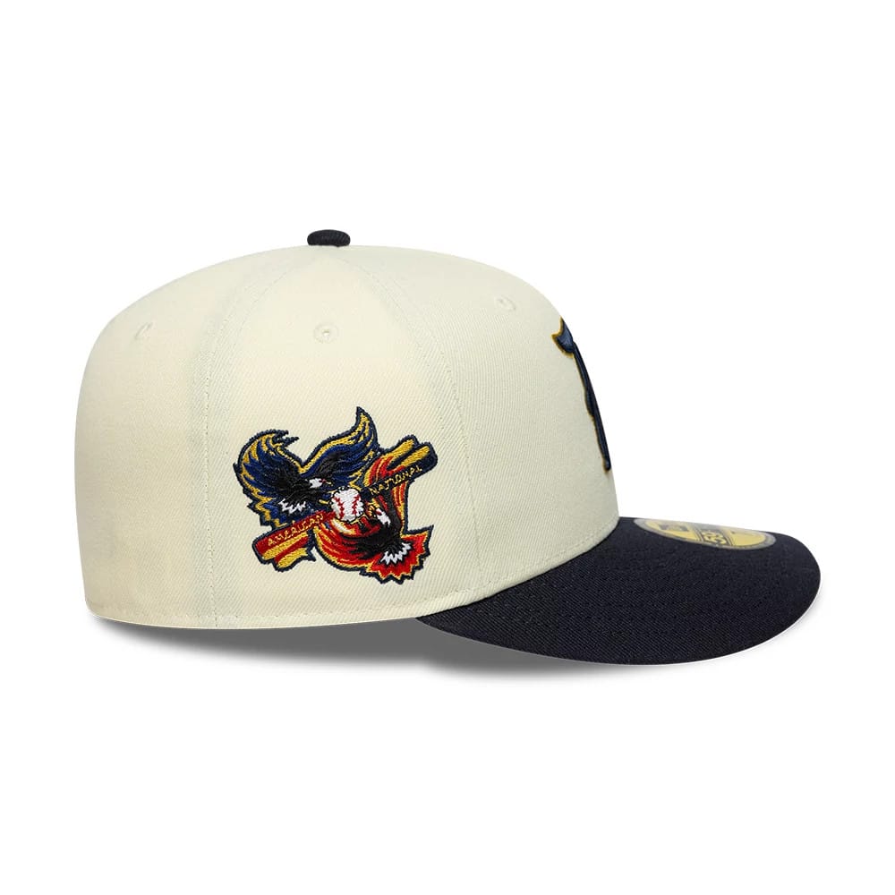 Texas Rangers MLB Pin Cream & Navy 59FIFTY Fitted Cap