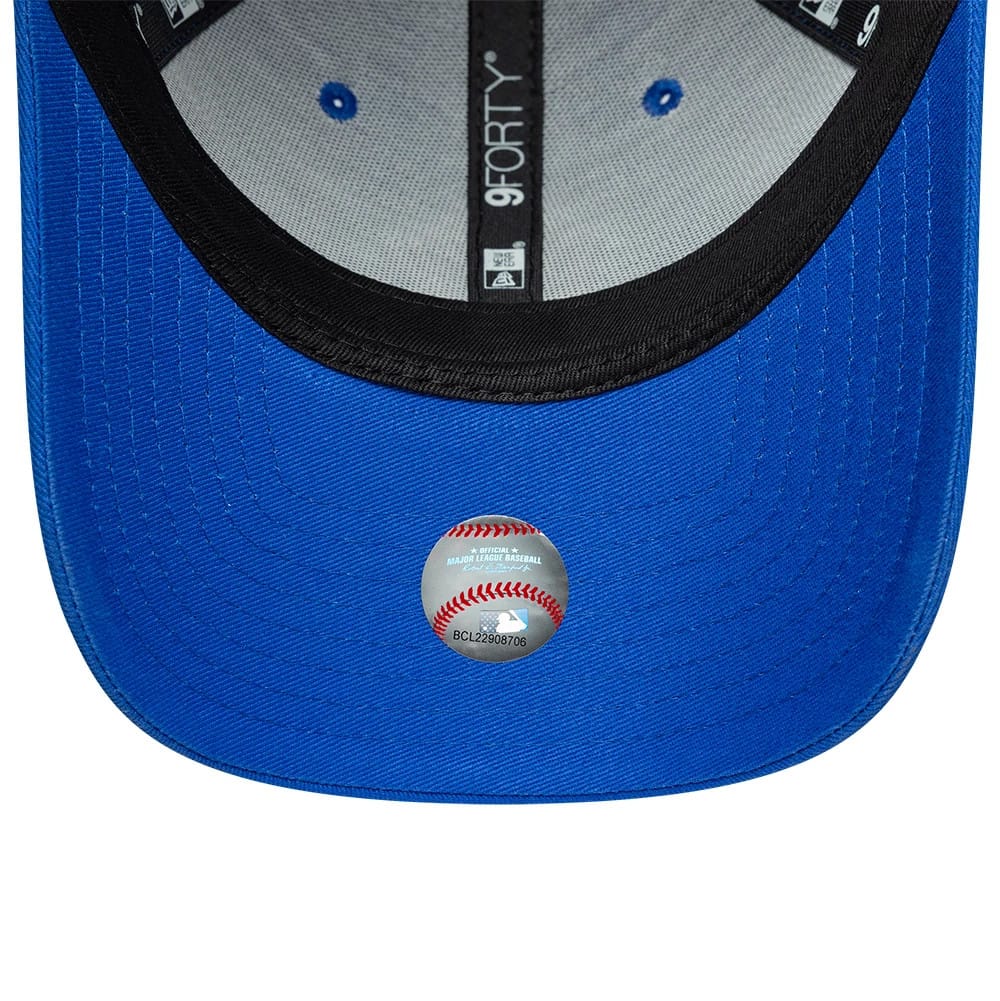 New York Yankees MLB Team Outline Bright Blue 9FORTY Adjustable Cap