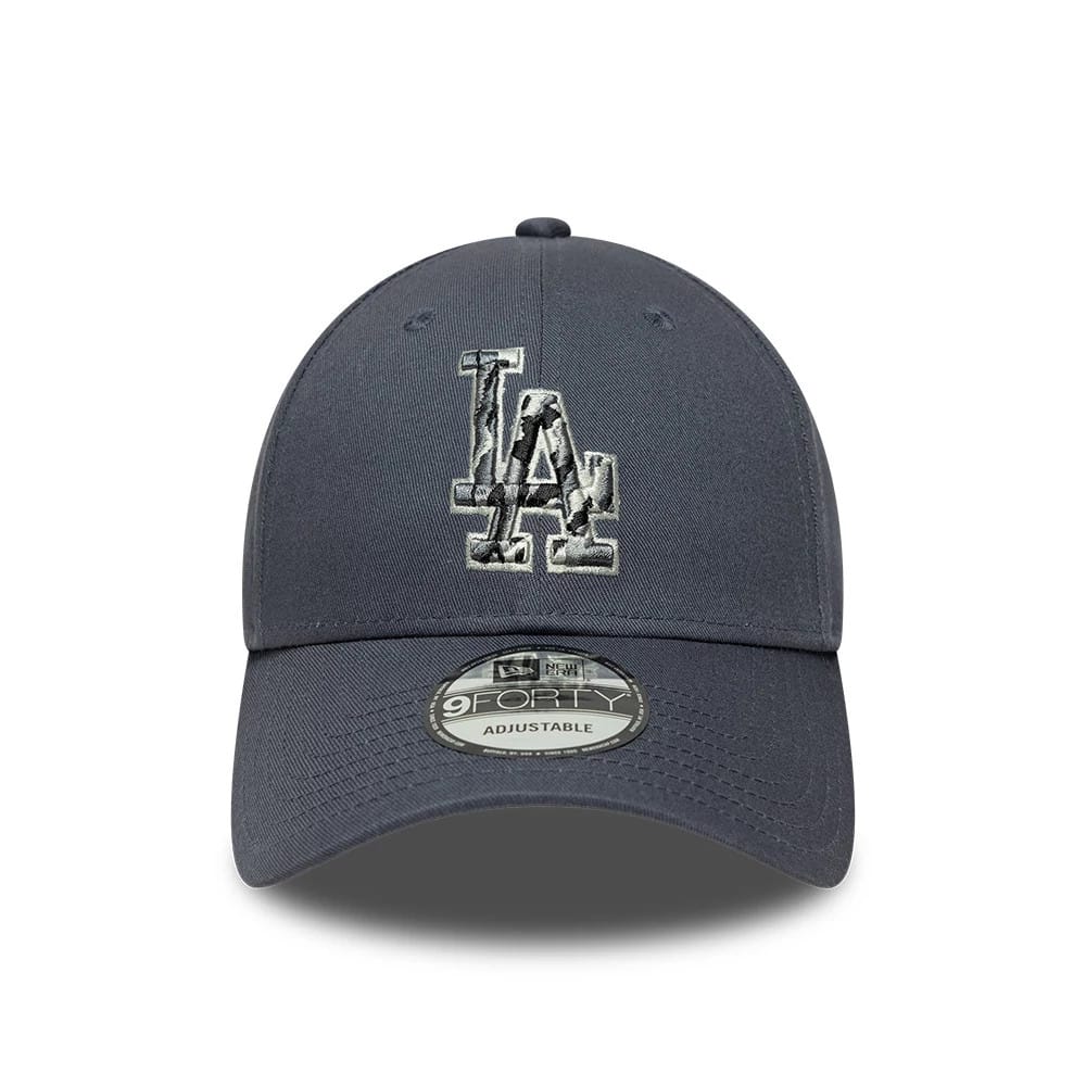 LA Dodgers MLB Outline Camo Grey 9FORTY Adjustable Cap