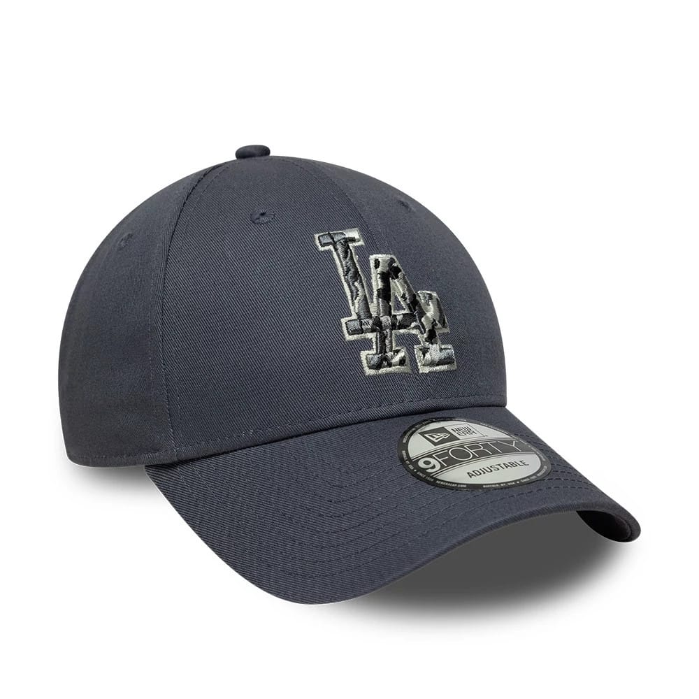 LA Dodgers MLB Outline Camo Grey 9FORTY Adjustable Cap