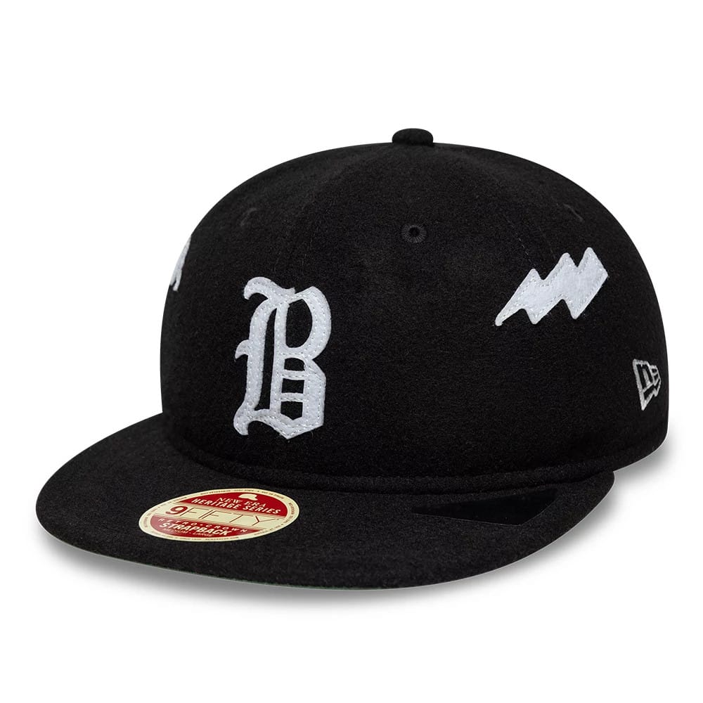 Atlanta Braves MLB Heritage Black Retro Crown 9FIFTY Adjustable Cap