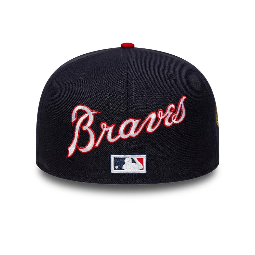Atlanta Braves MLB Icon Navy & Red 59FIFTY Fitted Cap