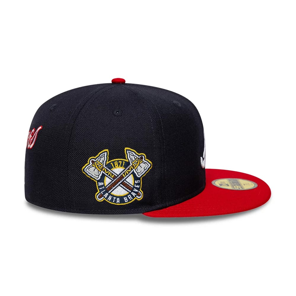 Atlanta Braves MLB Icon Navy & Red 59FIFTY Fitted Cap