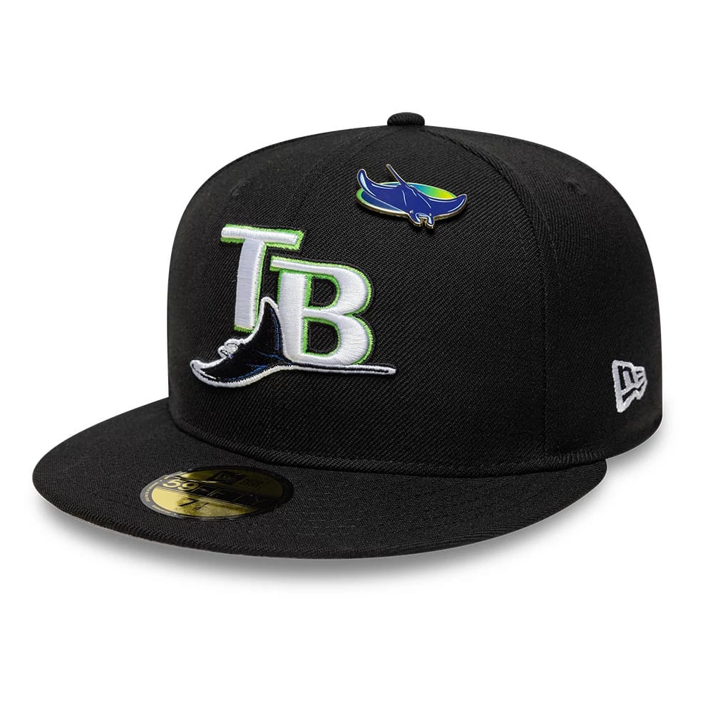 Tampa Bay Rays MLB Icon Black 59FIFTY Fitted Cap