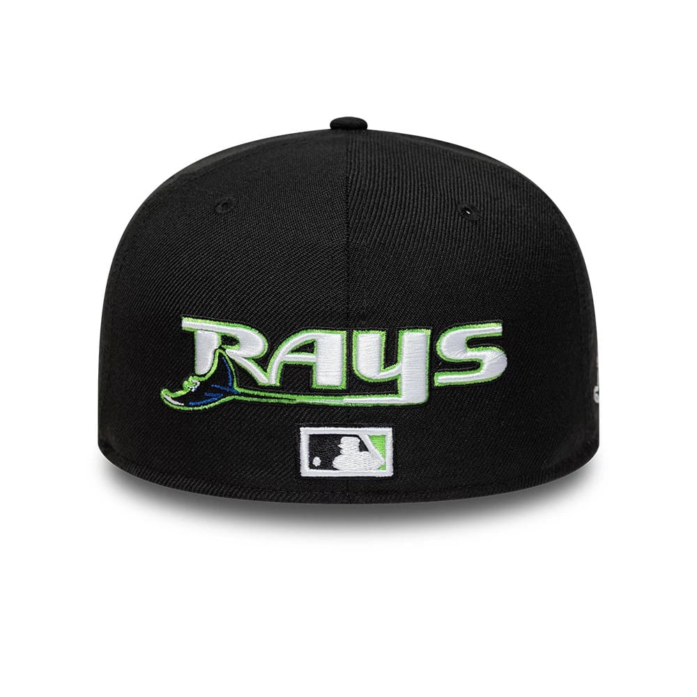 Tampa Bay Rays MLB Icon Black 59FIFTY Fitted Cap