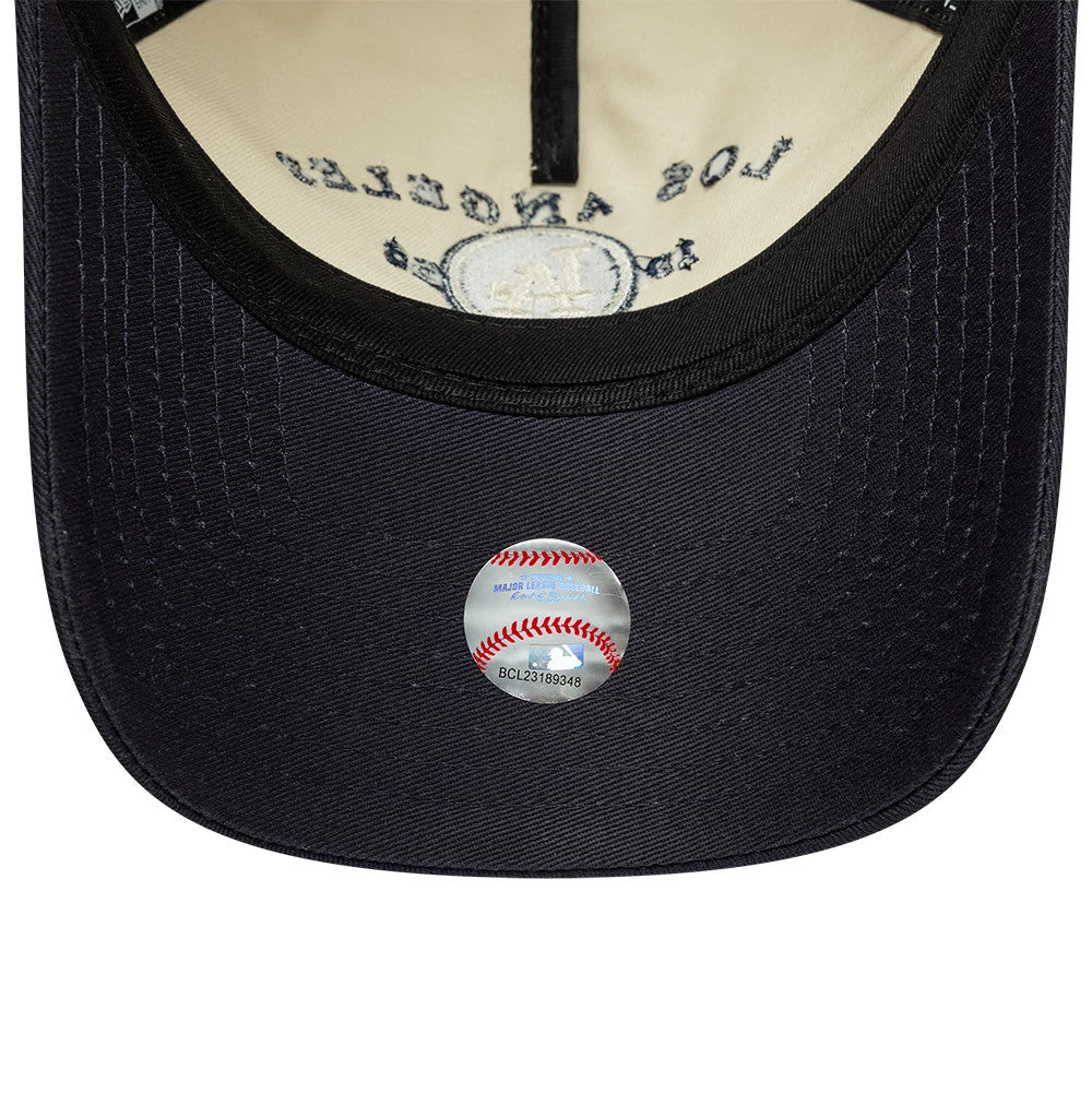 LA Dodgers Womens MLB Cream & Black 9TWENTY A-Frame Adjustable Cap