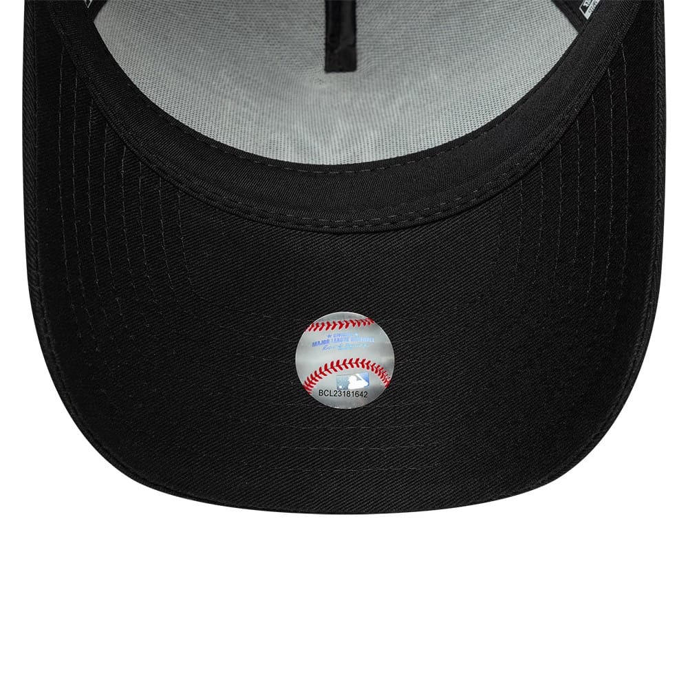 New York Yankees MLB Script Black 9FORTY A-Frame Trucker Adjustable Cap