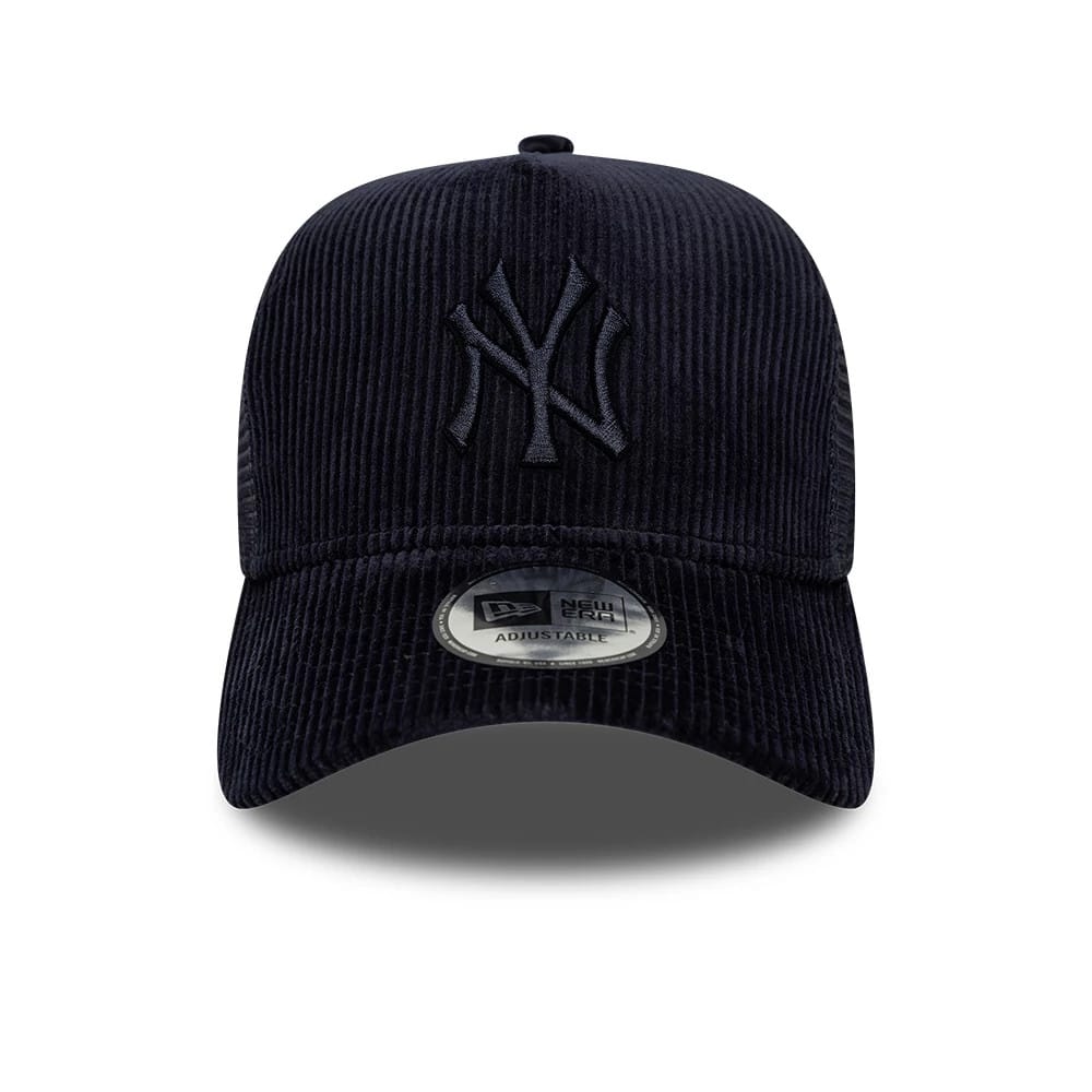 New York Yankees MLB Cord Navy 9FORTY A-Frame Trucker Adjustable Cap