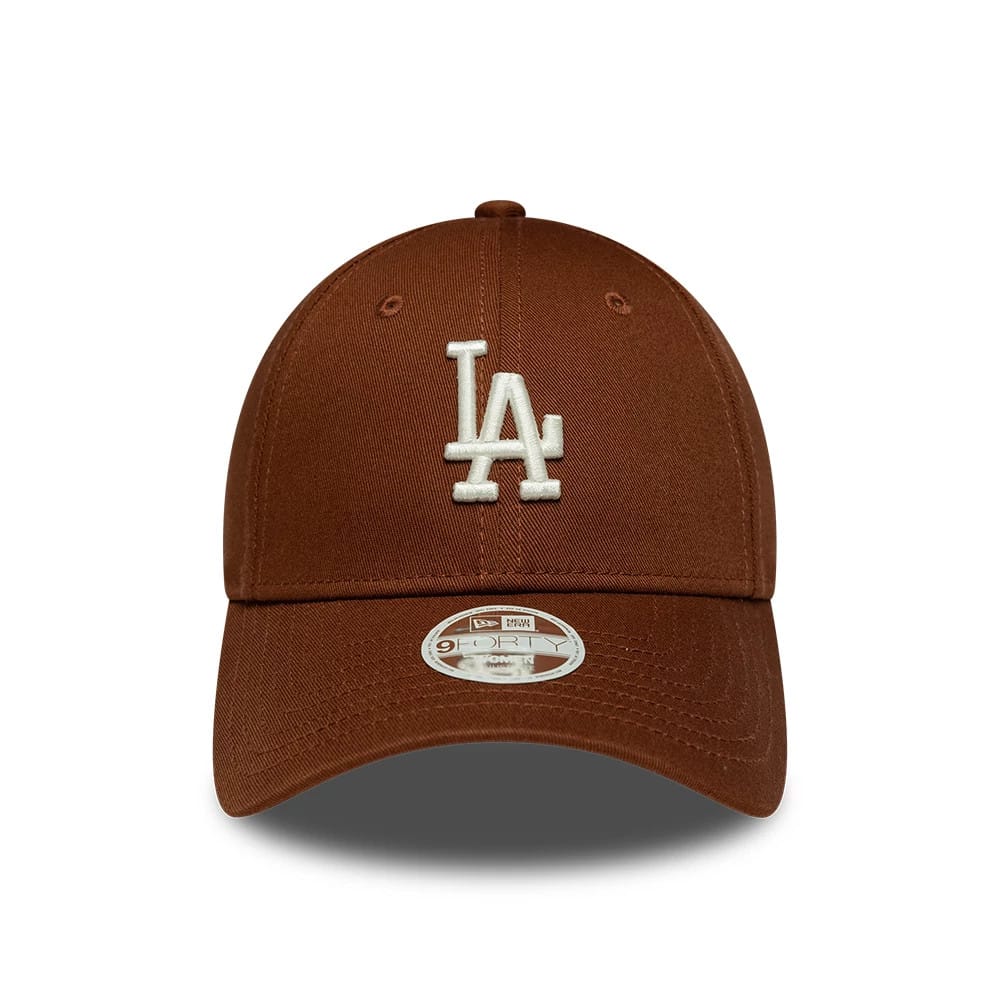 LA Dodgers Womens MLB League Essential Brown 9FORTY Adjustable Cap