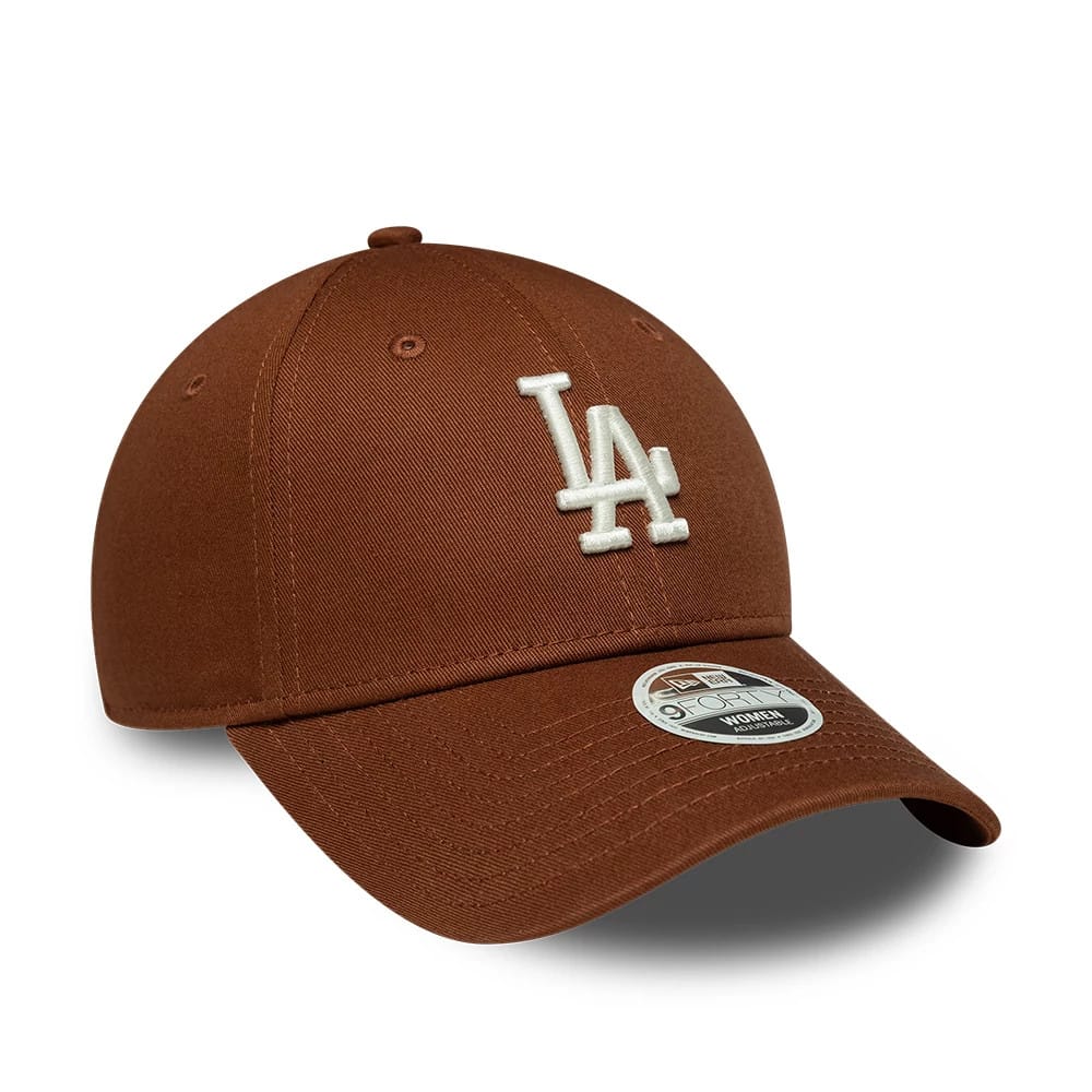 LA Dodgers Womens MLB League Essential Brown 9FORTY Adjustable Cap