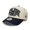 New York Yankees MLB Suede Cream & Navy 9FORTY E-Frame Adjustable Cap