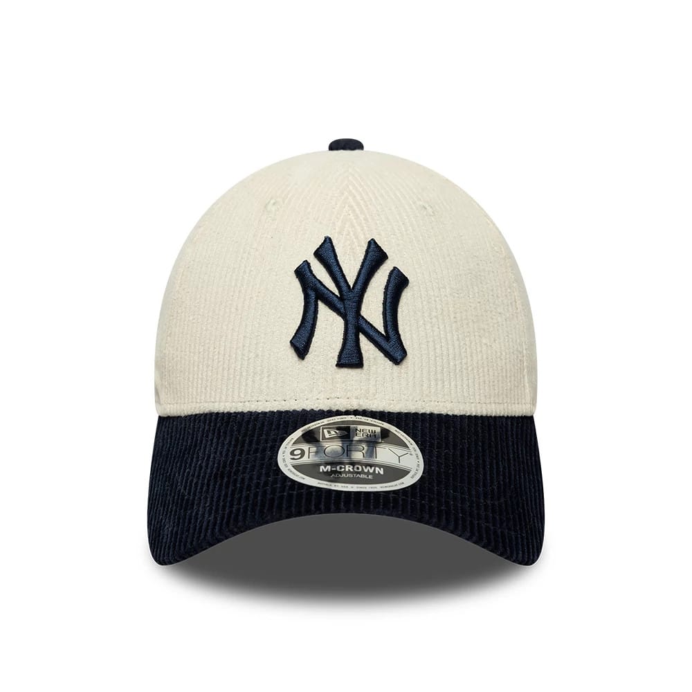 New York Yankees MLB Cord White & Black 9FORTY M-Crown Adjustable Cap