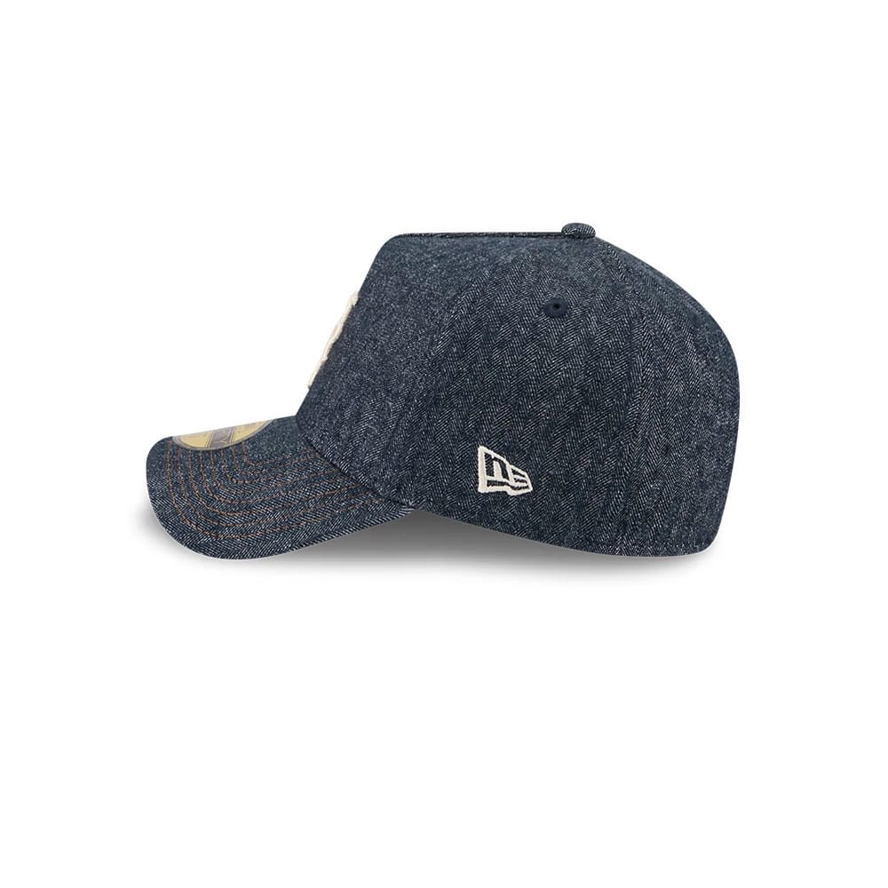 Mets MLB Herringbone Denim Navy 59FORTY A-Frame Fitted Cap