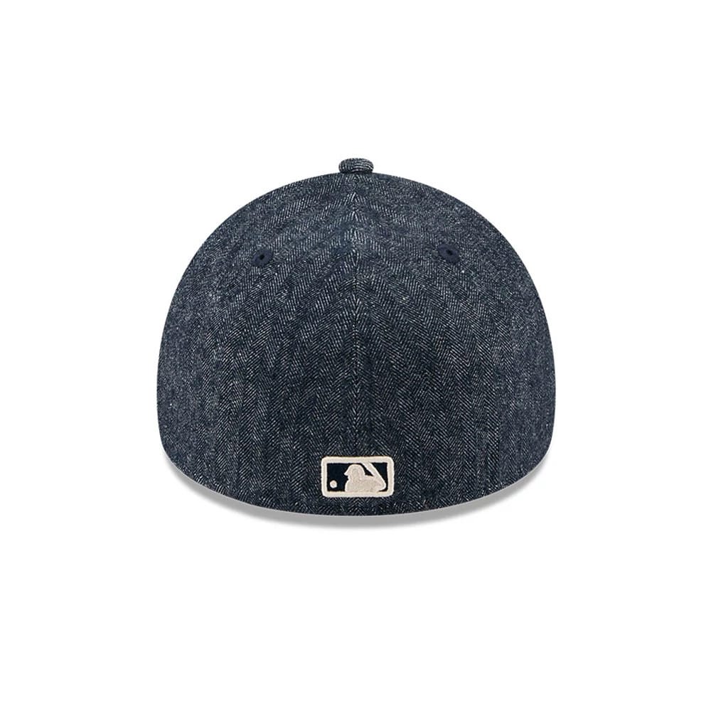 Mets MLB Herringbone Denim Navy 59FORTY A-Frame Fitted Cap
